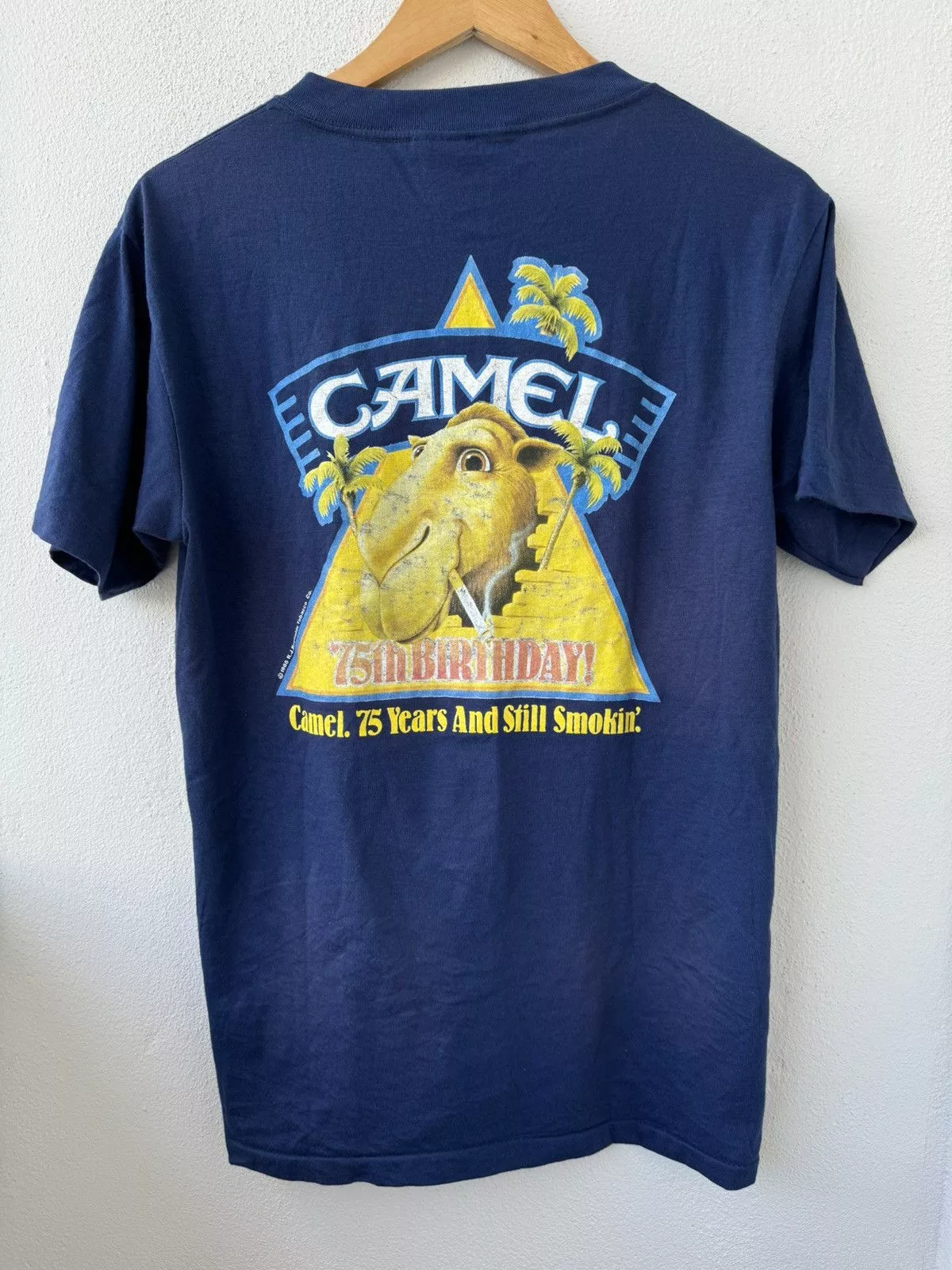 Camel Short Sleeve T Shirts Camel × Vintage Vintage camel Blue