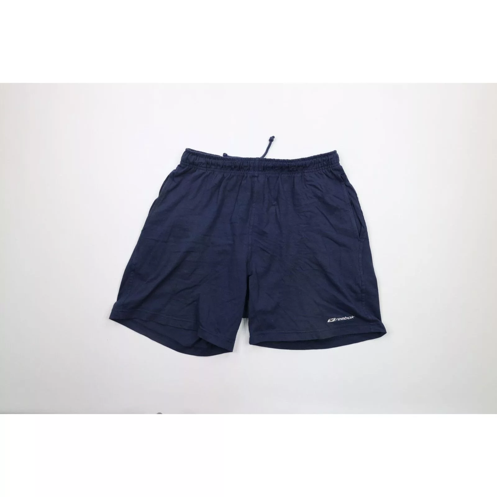 Reebok Shorts Vintage 90s Reebok Faded Above Knee Cotton Shorts Blue