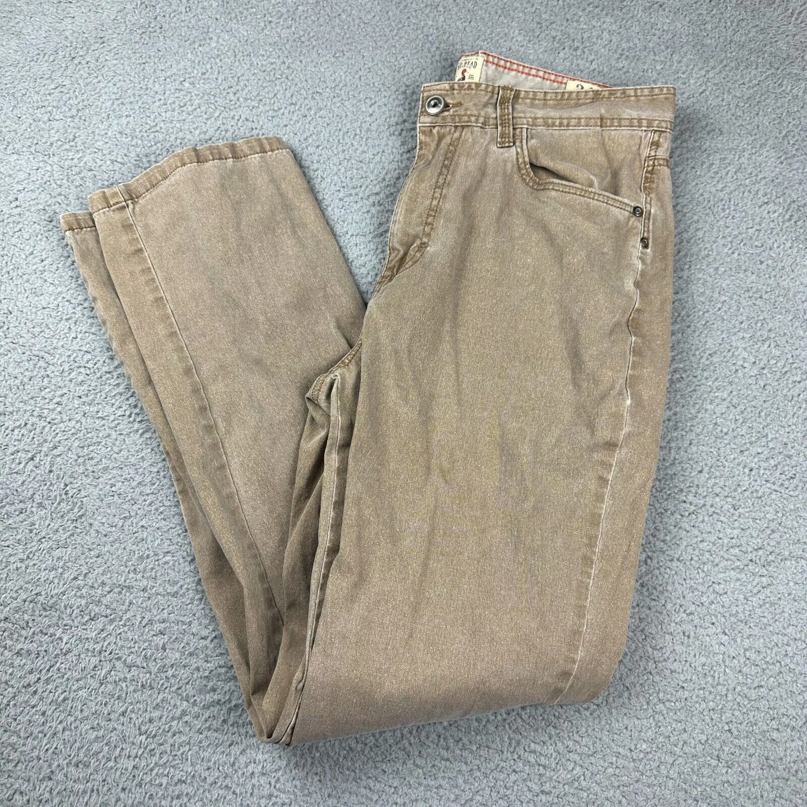 Redhead Casual Pants Redhead Red Head Band Co Adult Flat Front Casual Chino Pants Beige