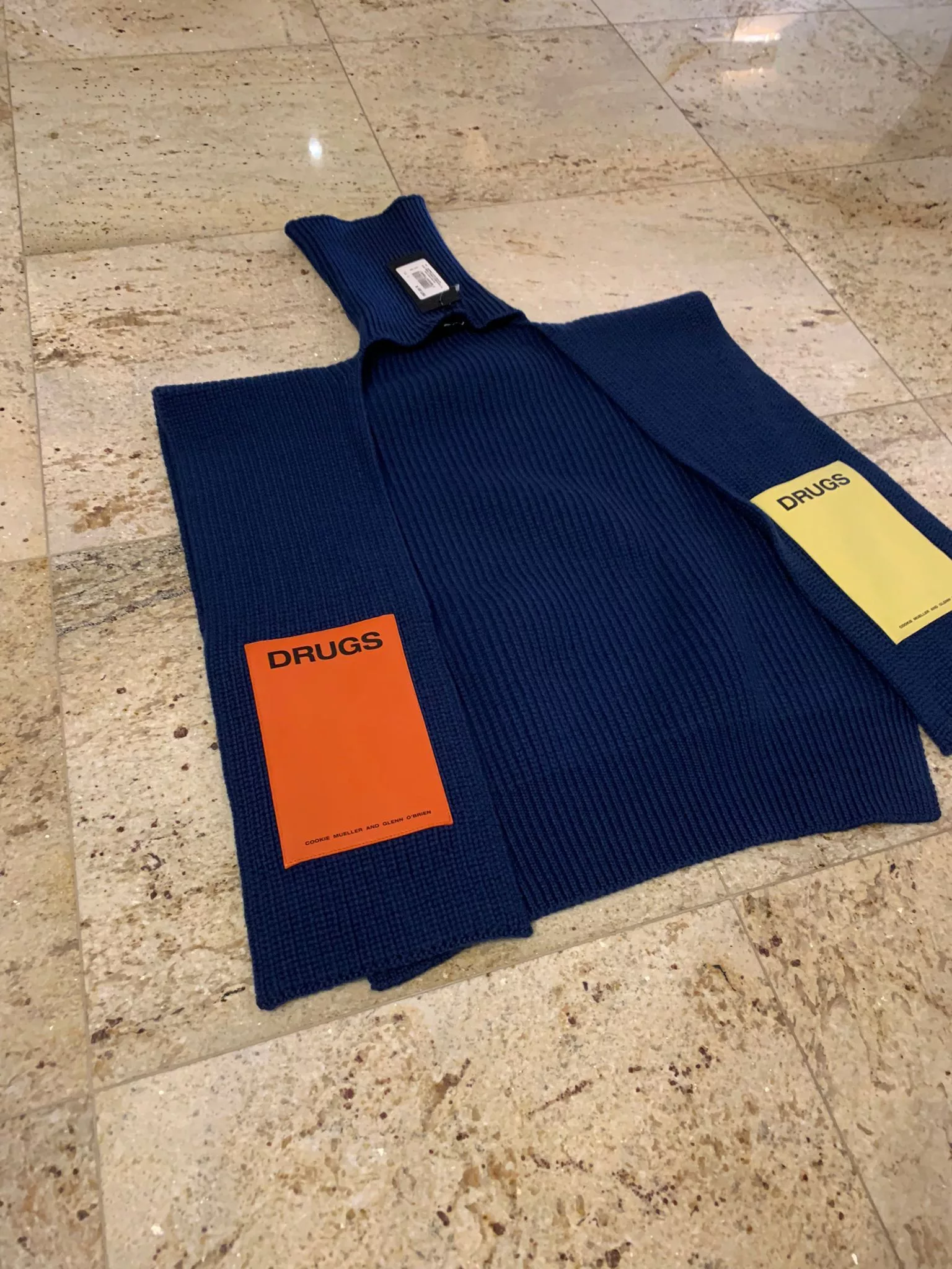 Raf Simons Periodicals Raf Simons TO Turtleneck Single Panel With Patches Blue