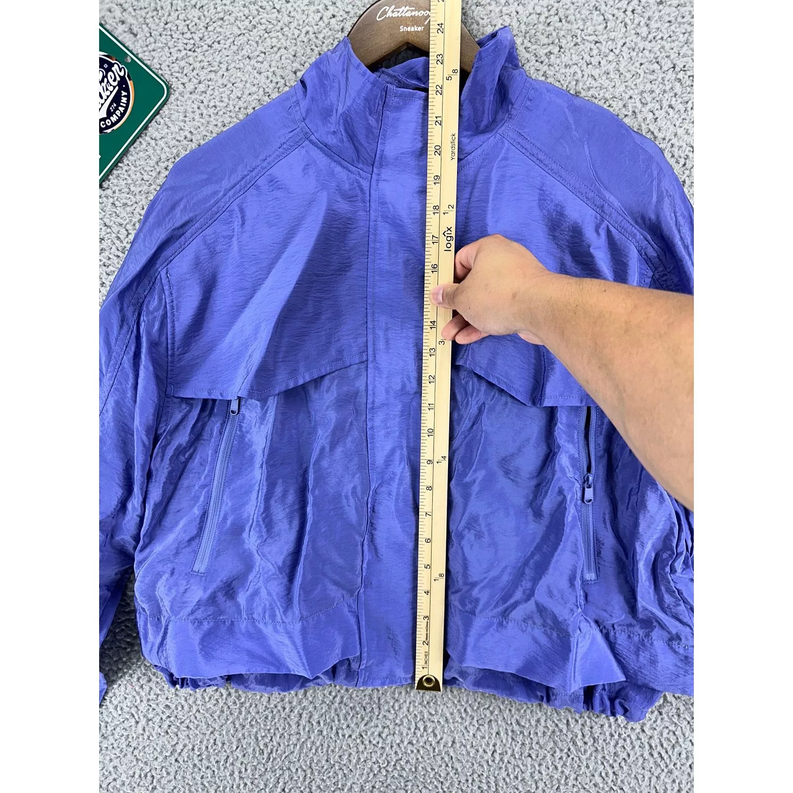 Athleta Jackets Athleta Arrival Jacket Cropped Zip Up Athleisure Womens M Purple