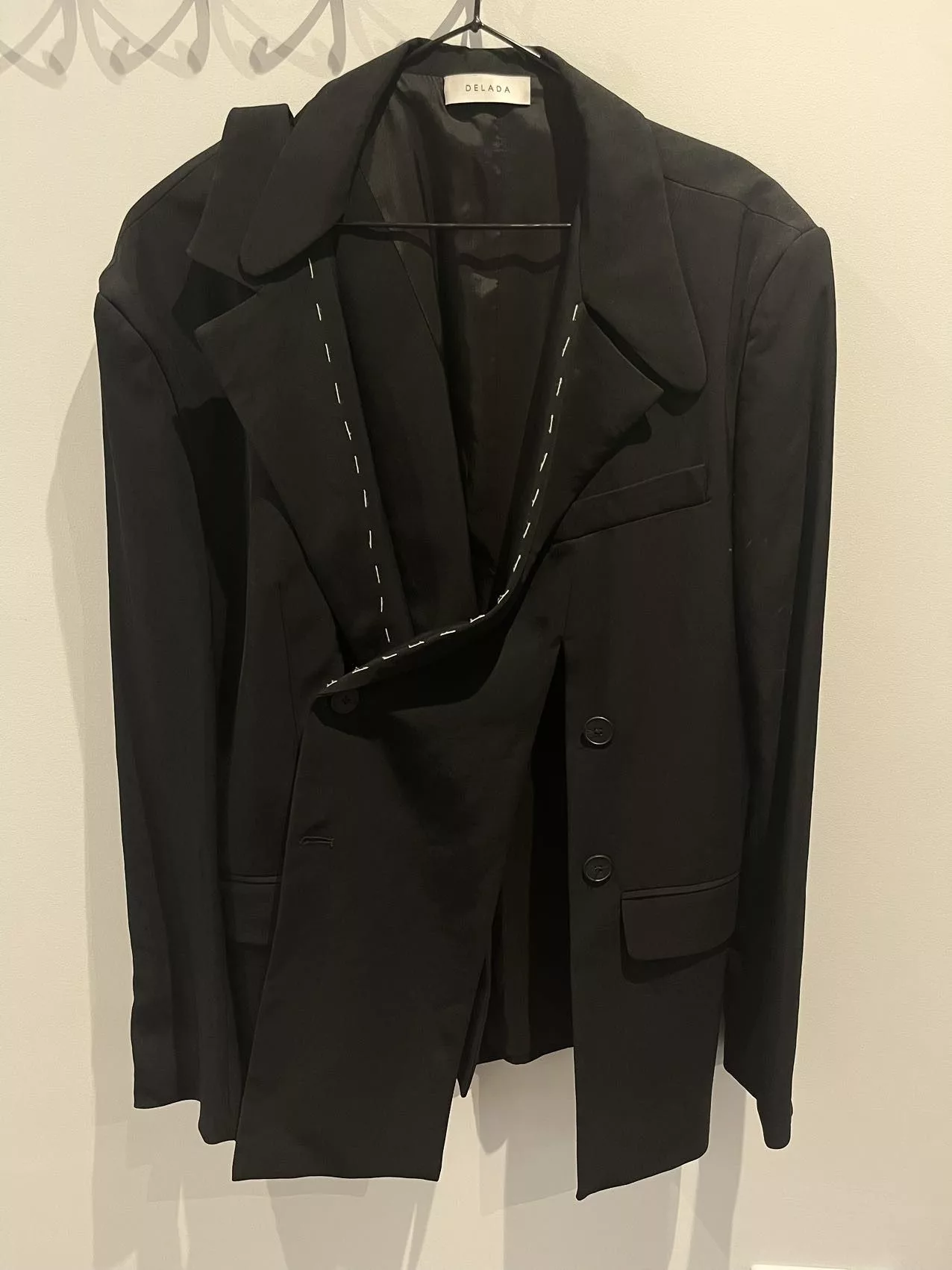 DELADA Blazers DELADA Double-layer suit, slightly oxidized sleeves Black