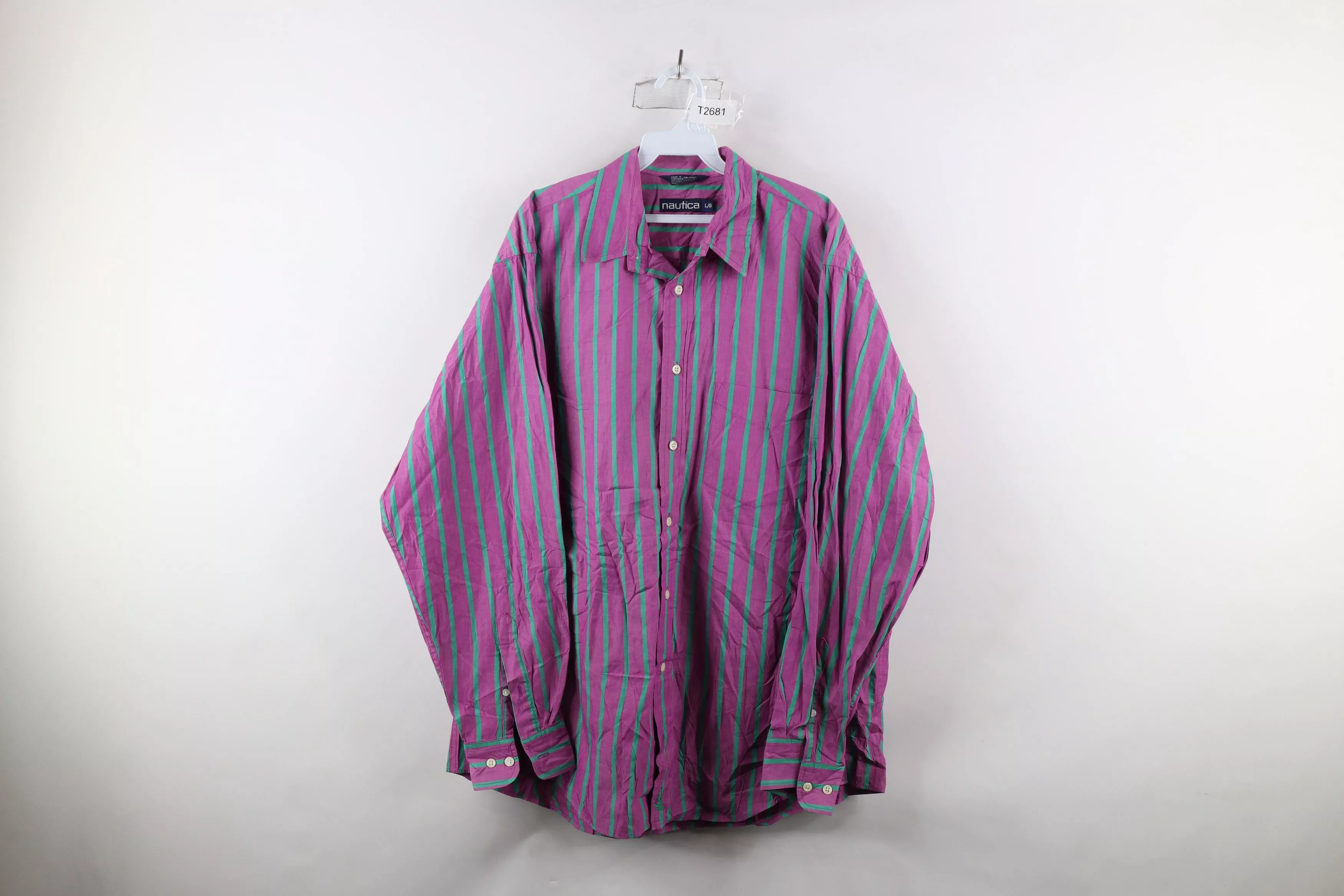 Nautica Shirts Button Ups Nautica × Vintage Vintage 90s Nautica Color Block Collared Button Shirt Multi