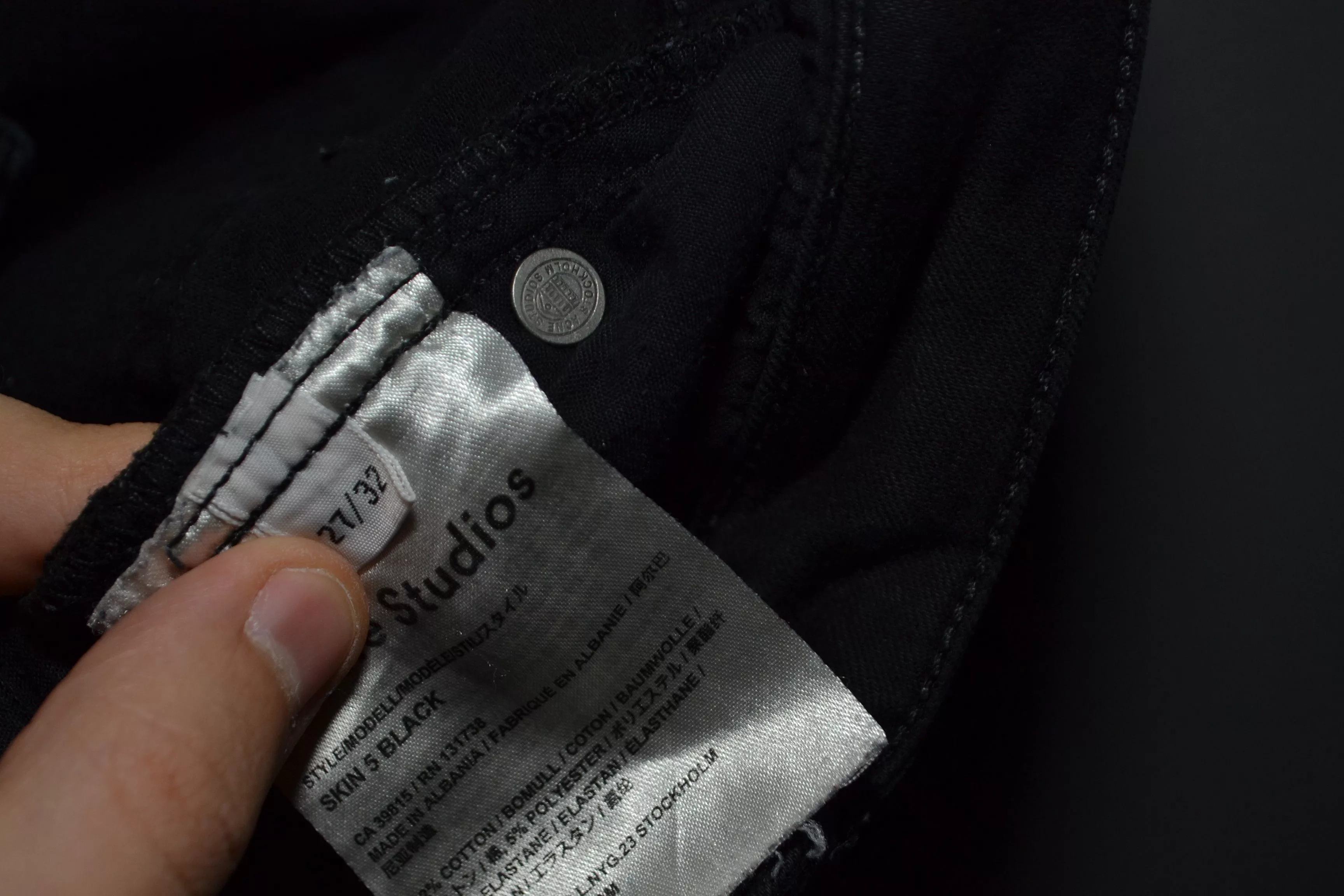 Acne Studios Jeans Acne Studios 27 32 Skin 5 Black Jeans