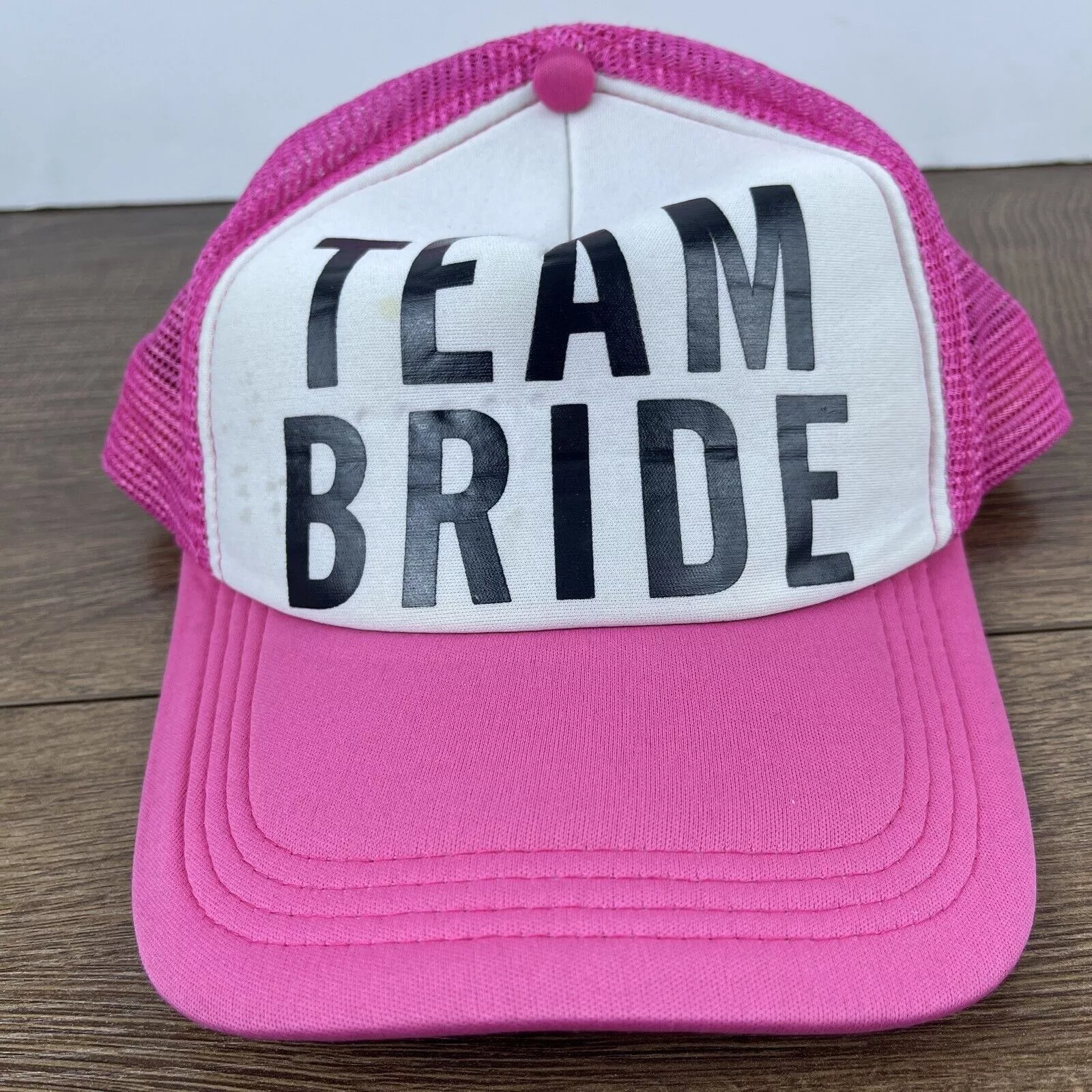 Other Hats Other Team Bride Hat Bride Snapback Pink Hat Adjustable Adult Size