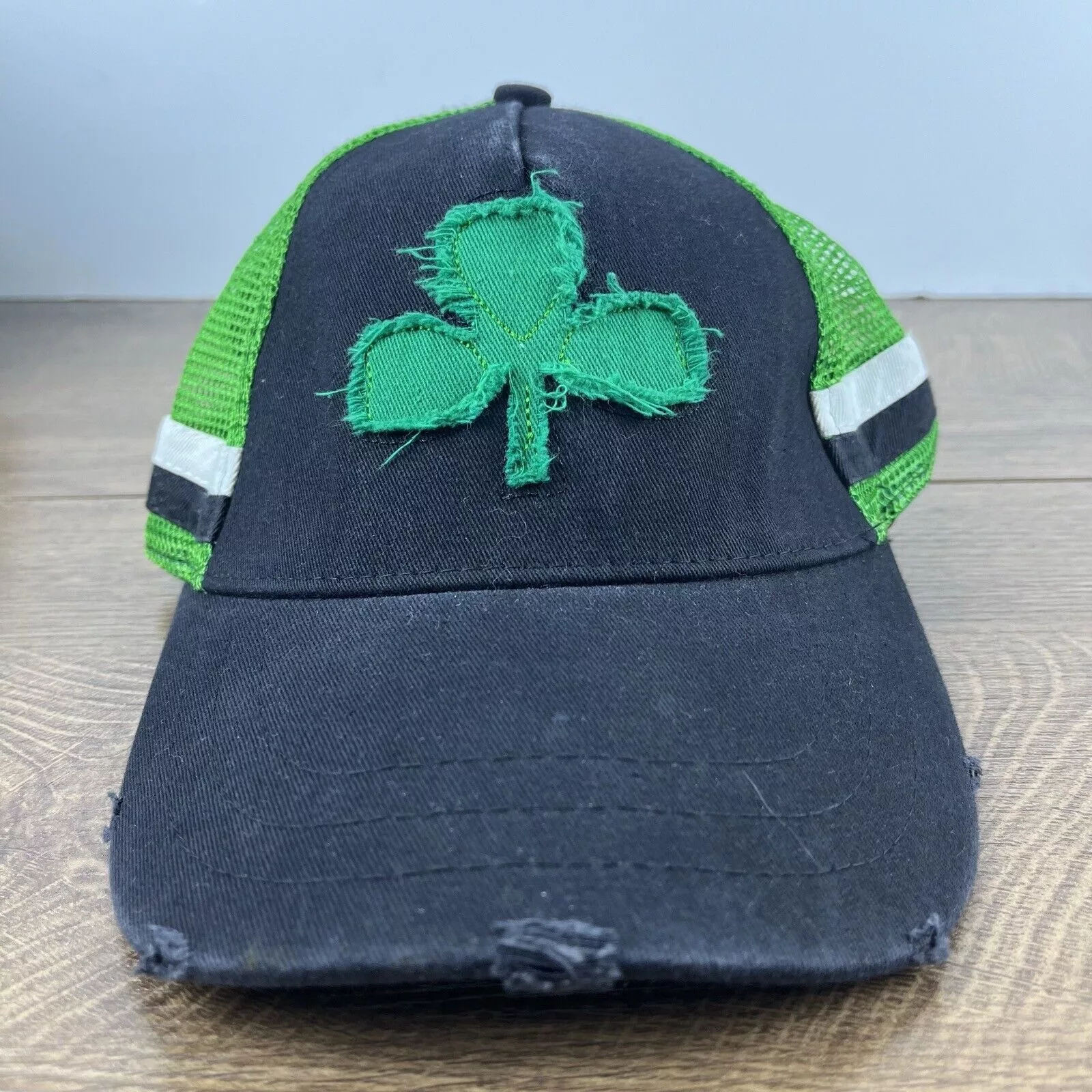 Other Hats Other Clover Hat Lucky Clover Irish Hat Black Cap Adjustable Hat B