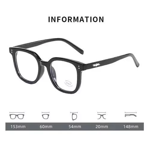 Designer Glasses Designer × Vintage Transparent Computer Glasses, Anti Blue Light Eyeglasses Multi Streetwear