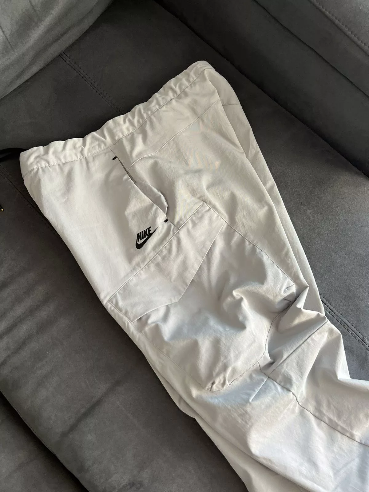 Nike Sweatpants Joggers Nike tech nylon pants drill Gray