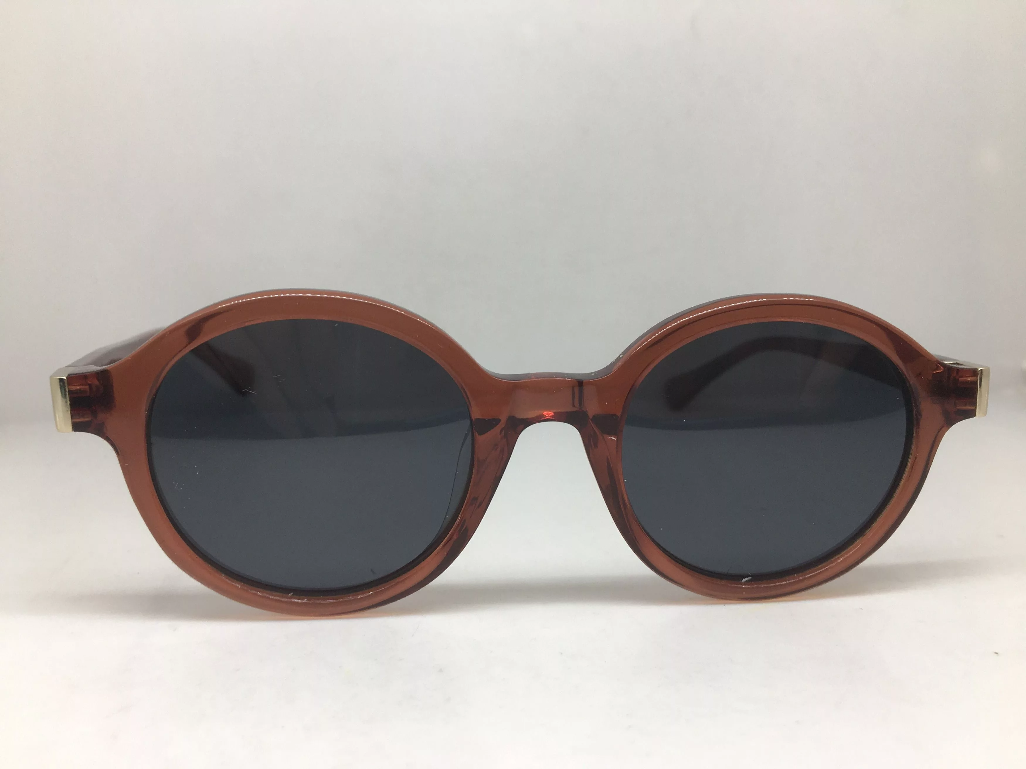 Other Sunglasses Other Glasogon ARTSTOCRST Clear Brown Round Polarzied Sunglasses Multi