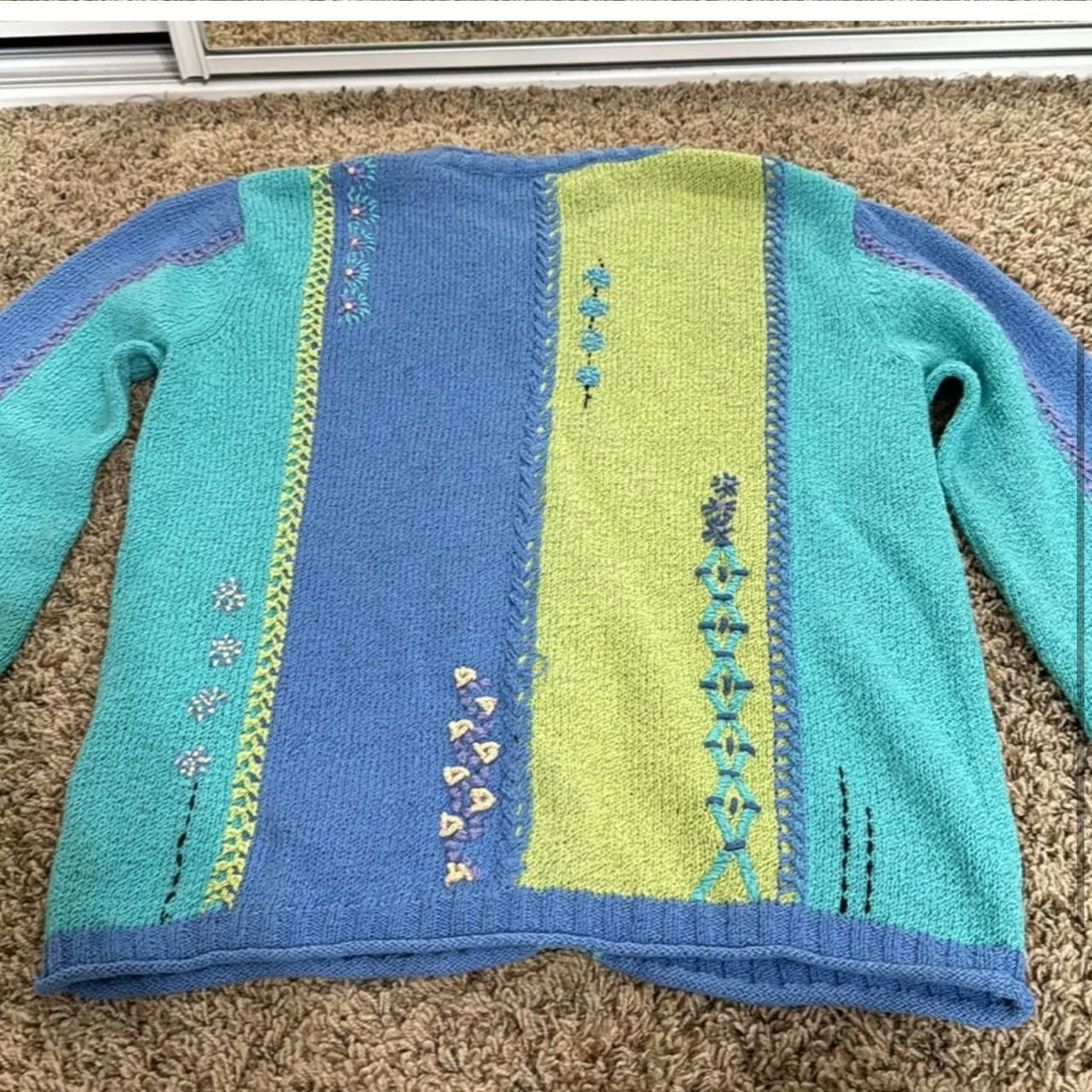 Vintage Sweaters Vintage Adorable Button Down Sweater Blue