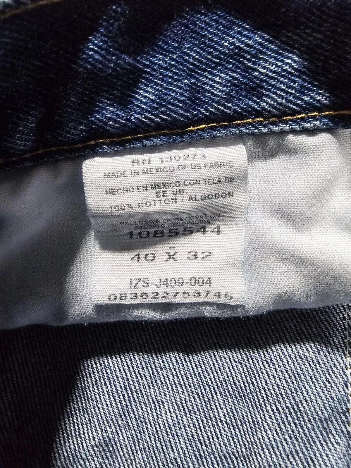 Lee Denim Lee Riders Straight Jeans Size 40x32 Medium Wash Blue