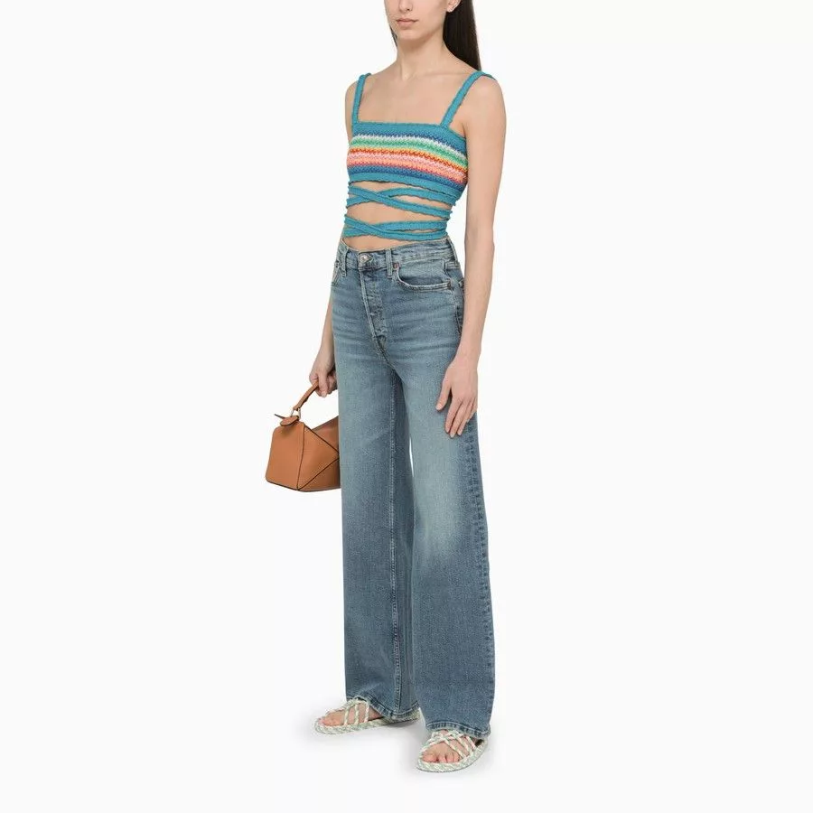Alanui Tank Tops Alanui o1d2blof0724 Short Top in Multicolor