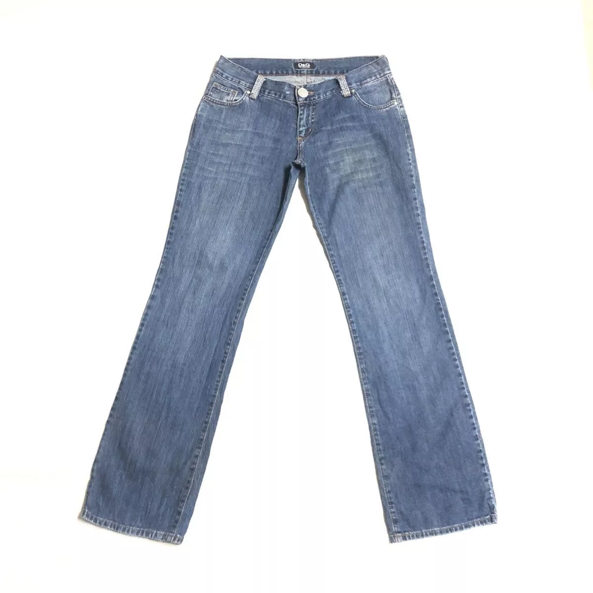 Dolce & Gabbana Jeans Dolce & Gabbana × Swarovski Dolce & Gabbana Low Waist Flare Denim Blue