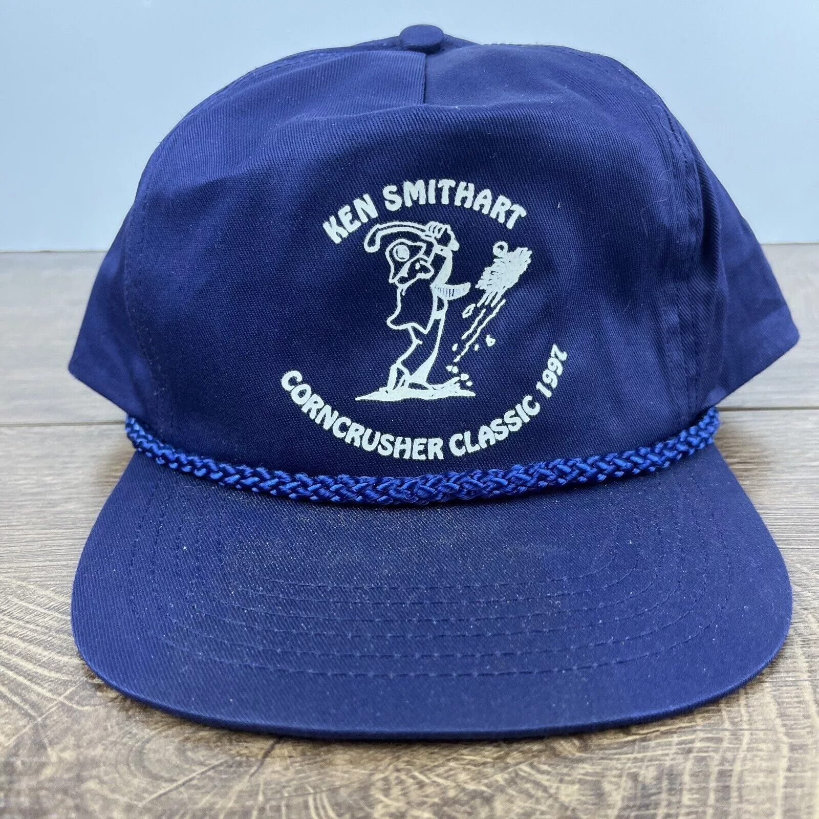 Other Hats Other Ken Smithart Hat Corncrusher Blue Hat Snapback Adjustable Ad