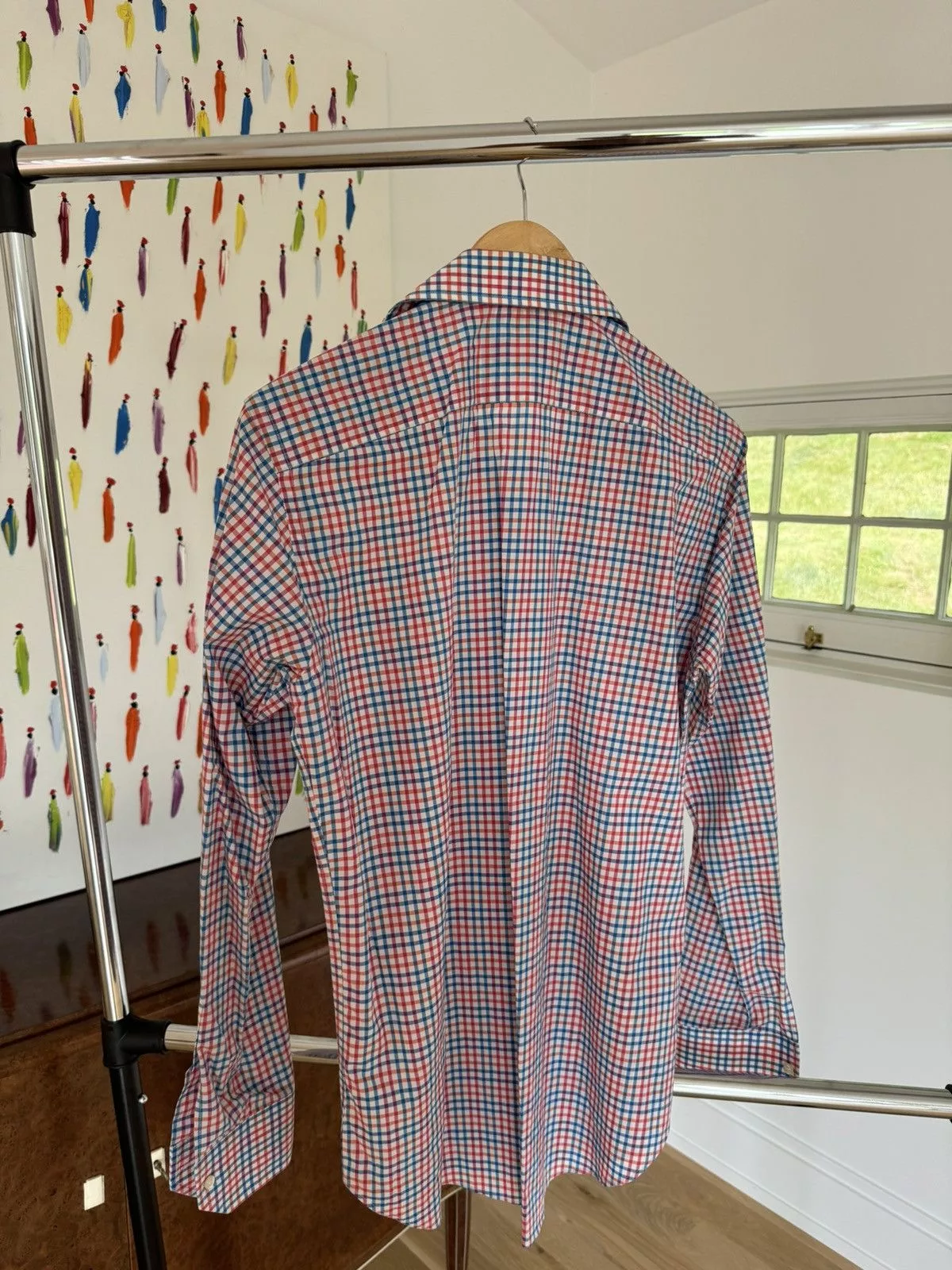 Etro Formal Shirting Etro Gingham Button Down Orange