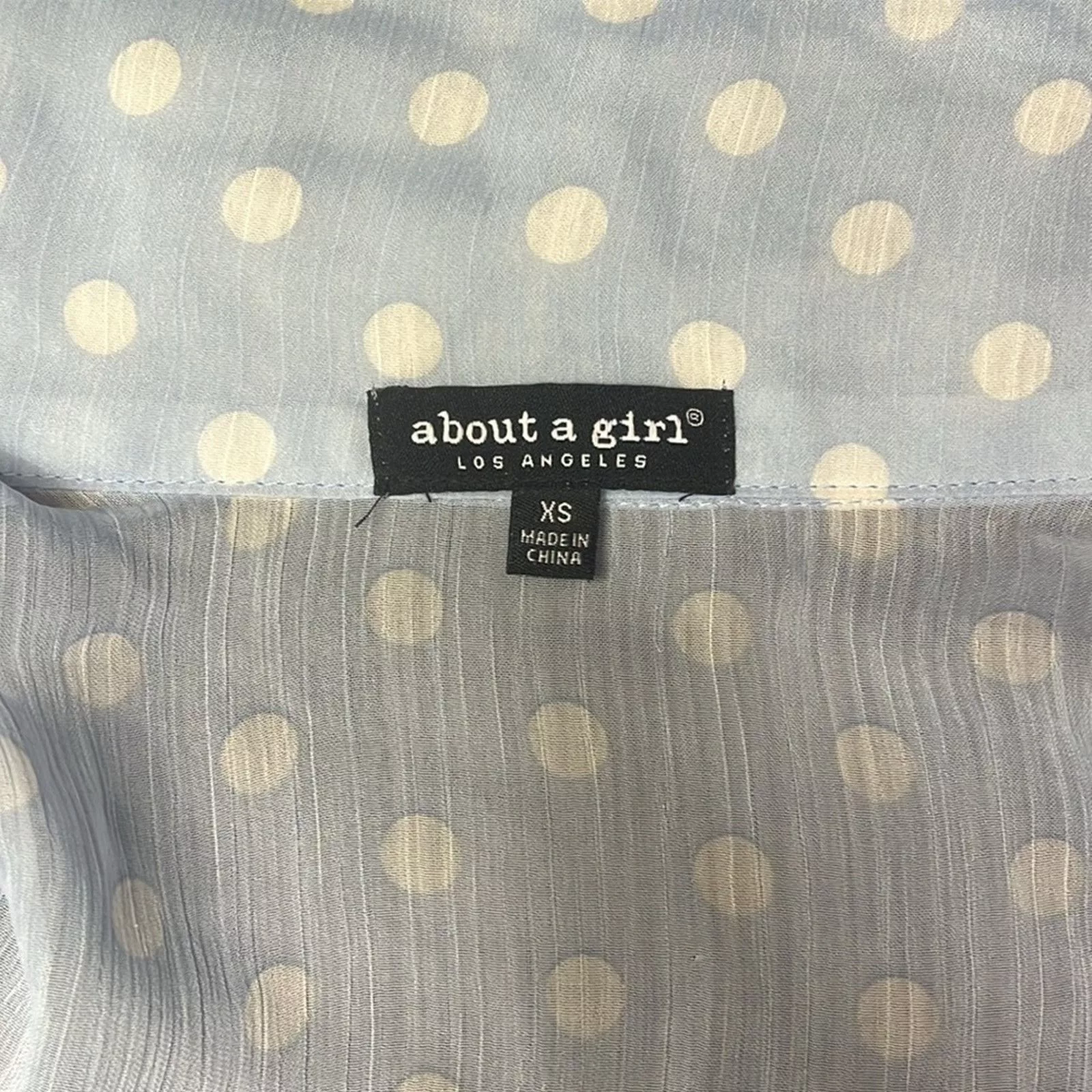 Other Blouses Other Polk a Dot Sheet Blouse Blue