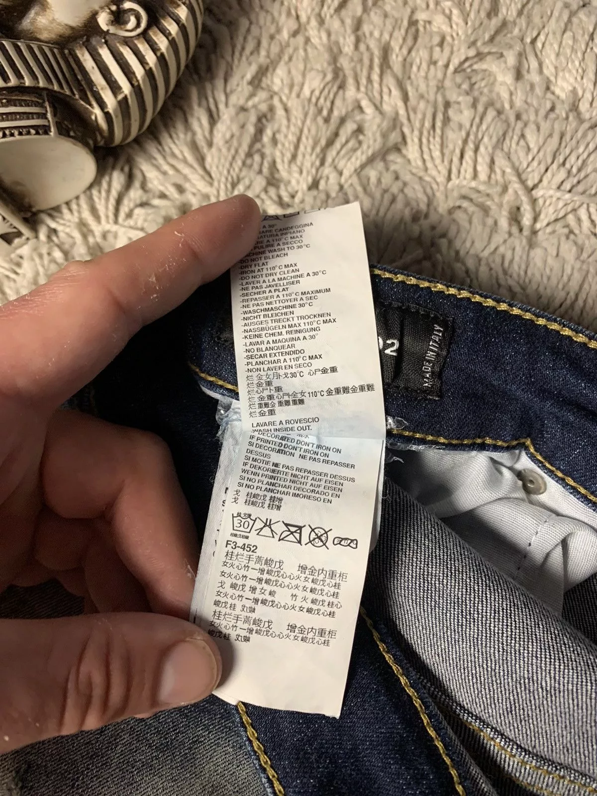 Dsquared2 Denim Dsquared2 × Vintage Dsquared2 distressed denim pants Blue Streetwear