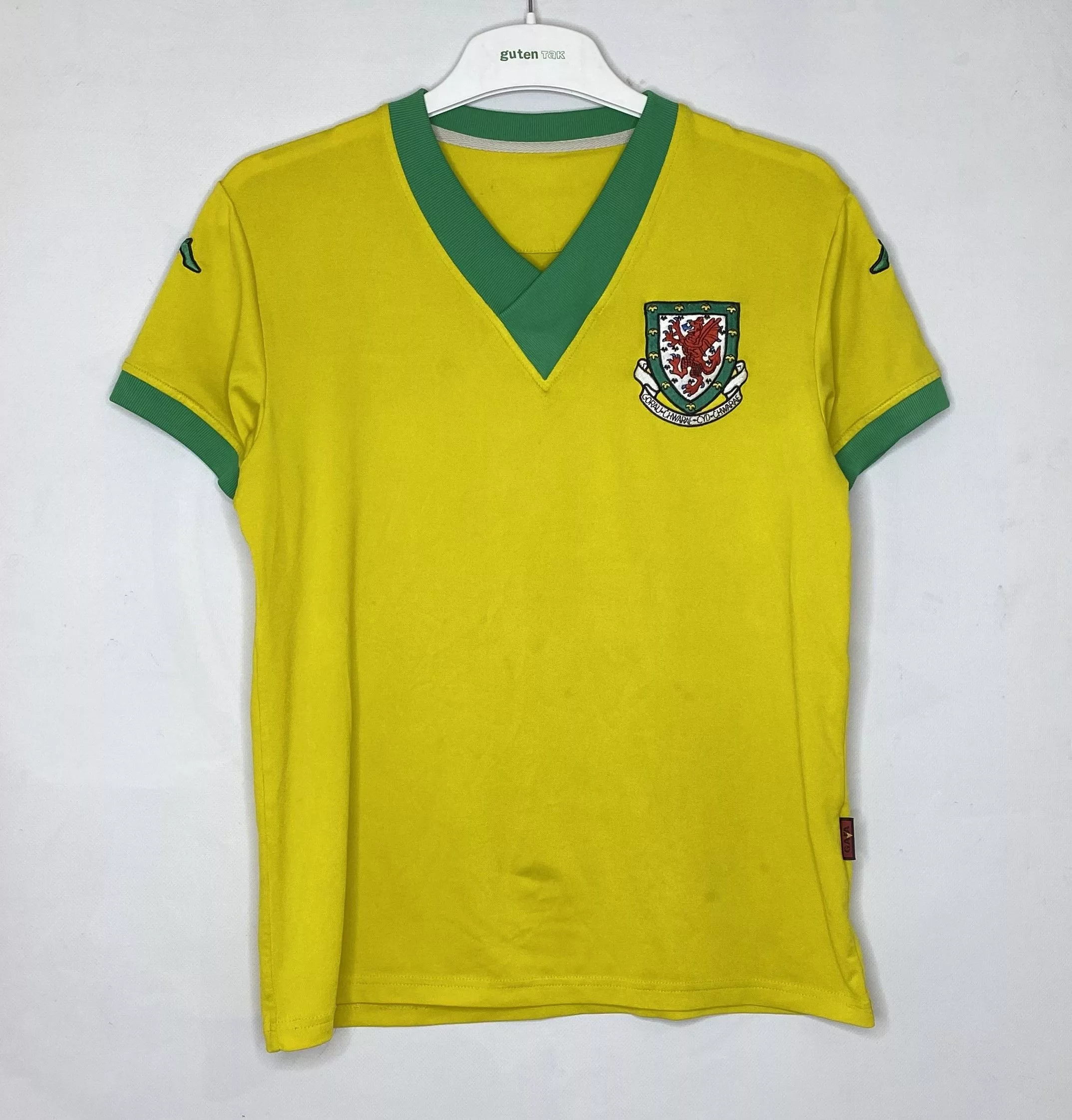 Kappa Jerseys Kappa WALES TEAM 2006 2007 AWAY FOOTBALL SHIRT SOCCER JERSEY Yellow Sportswear
