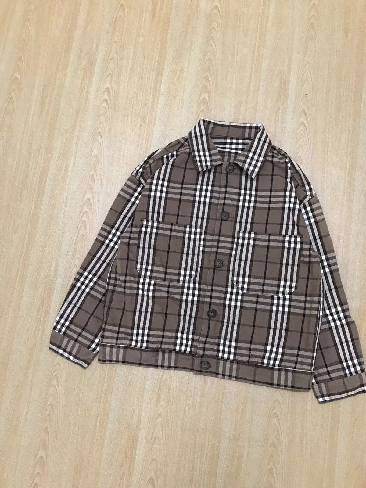 Vintage Denim Jackets Vintage Gu Nova Check Burberrys Inspired Denim Jacket Multi