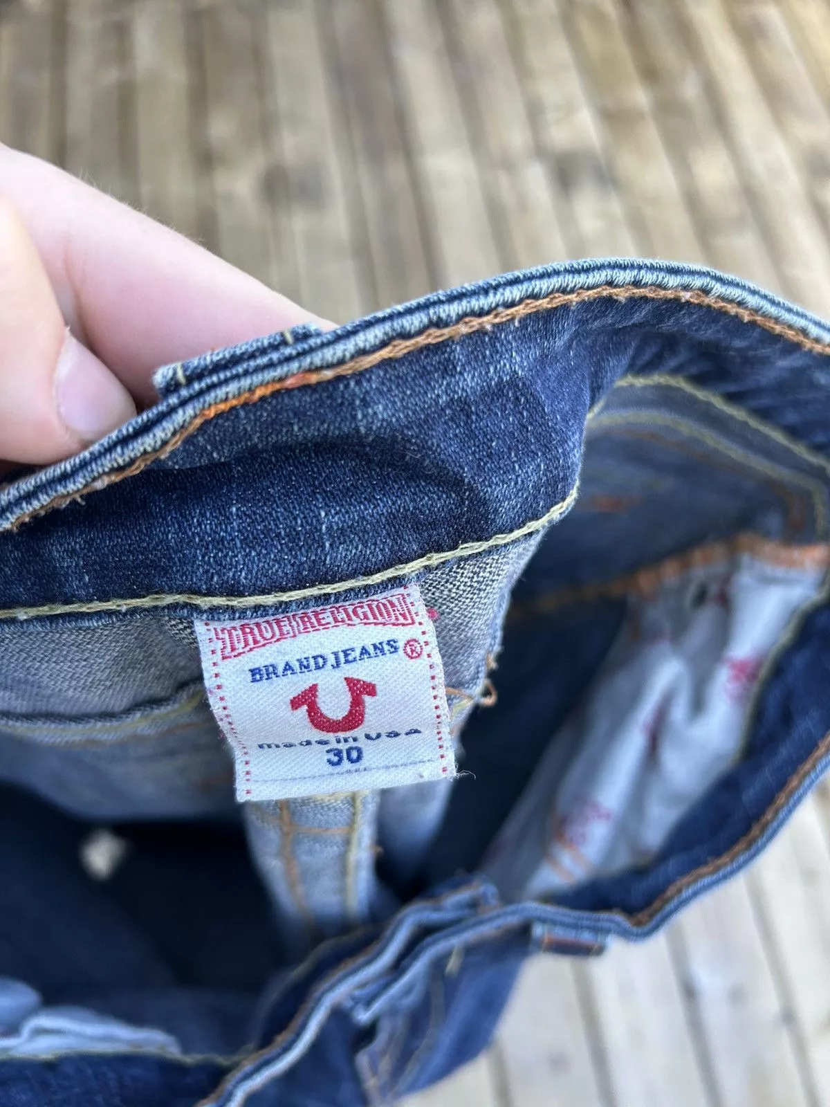 True Religion Denim Crazy True Religion Flared Distressed Denim Chief Keef Jnco Blue