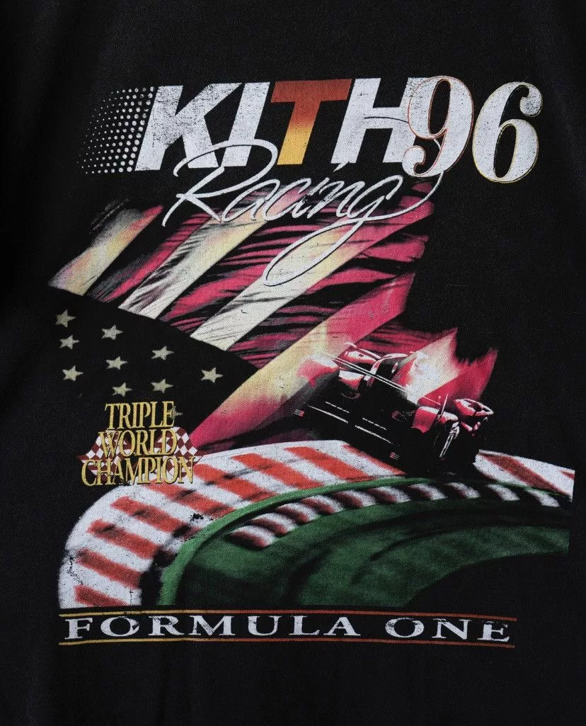 Kith Short Sleeve T Shirts Kith × Vintage Kith Racing Vintage Tee Black