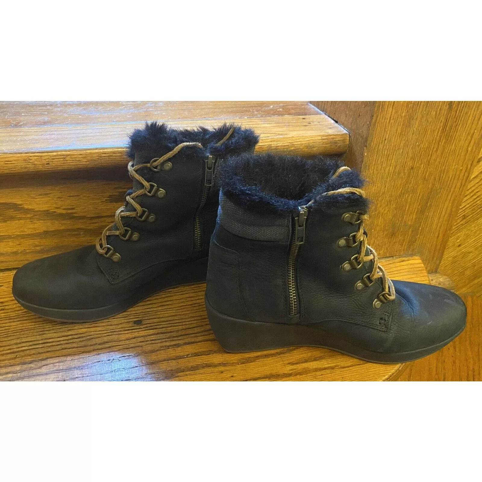 Sperry Boots Sperry Top Sider Boots Womens 9.5 M Luca Peak Wedge Leather Black