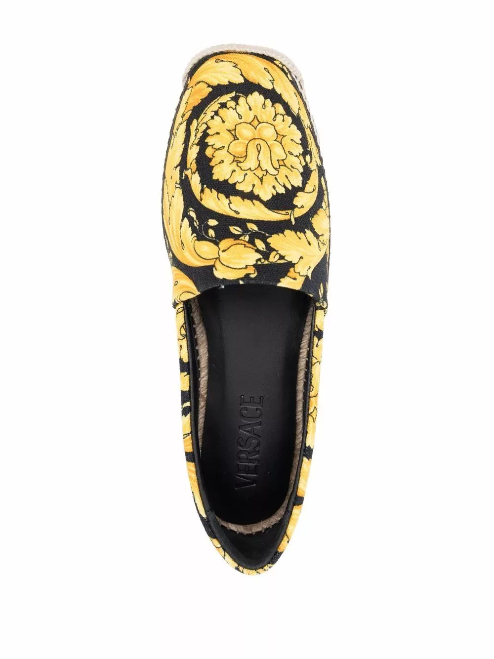 Versace Slip Ons Versace os11x0624 Barocco-Print Espadrilles in Multicolor
