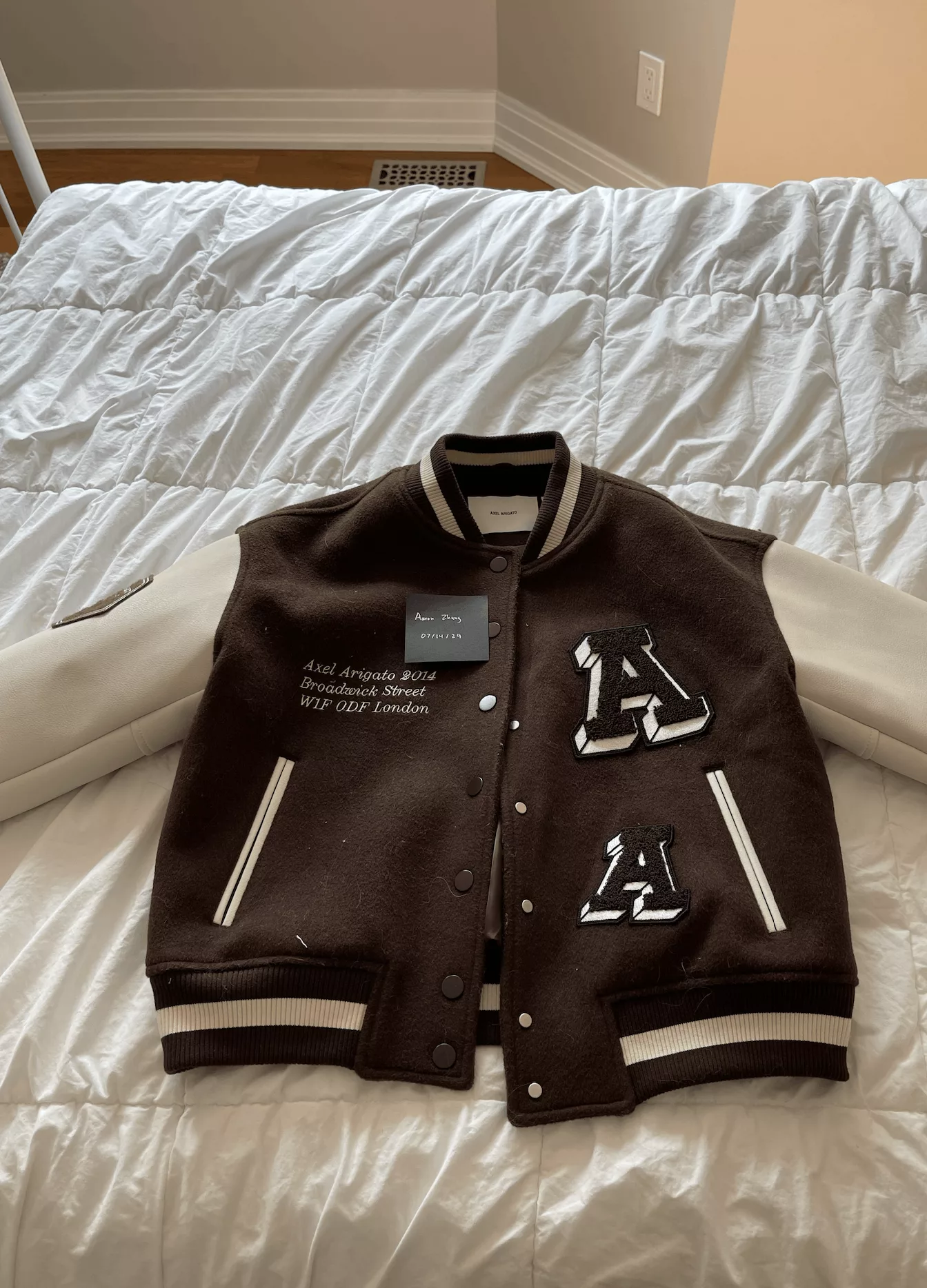 Axel Arigato Jackets Axel Arigato Illusion Varsity Jacket Brown