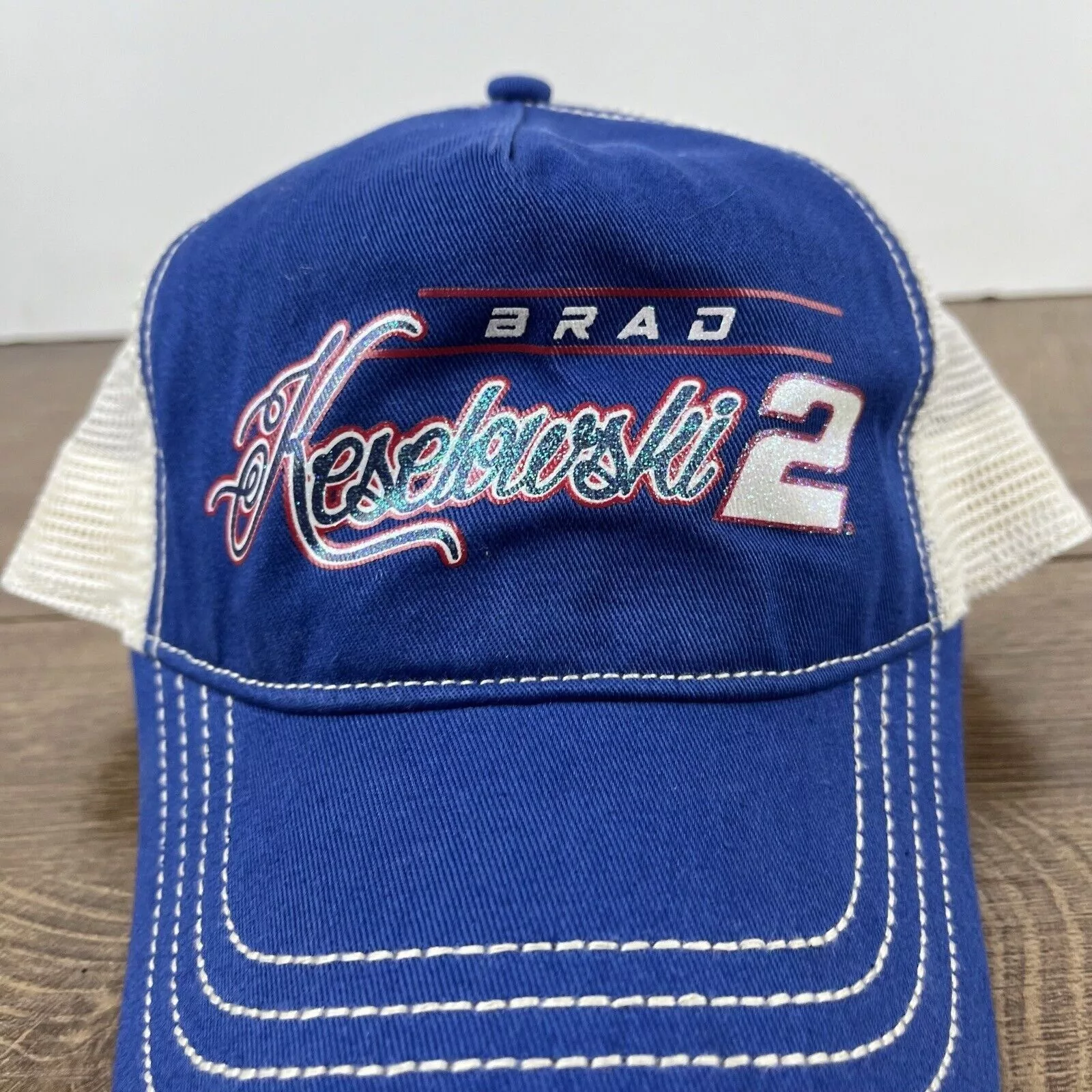 Other Hats Other Brad Keselourski #2 Hat Snapback Hat Blue Hat Adjustable Blu