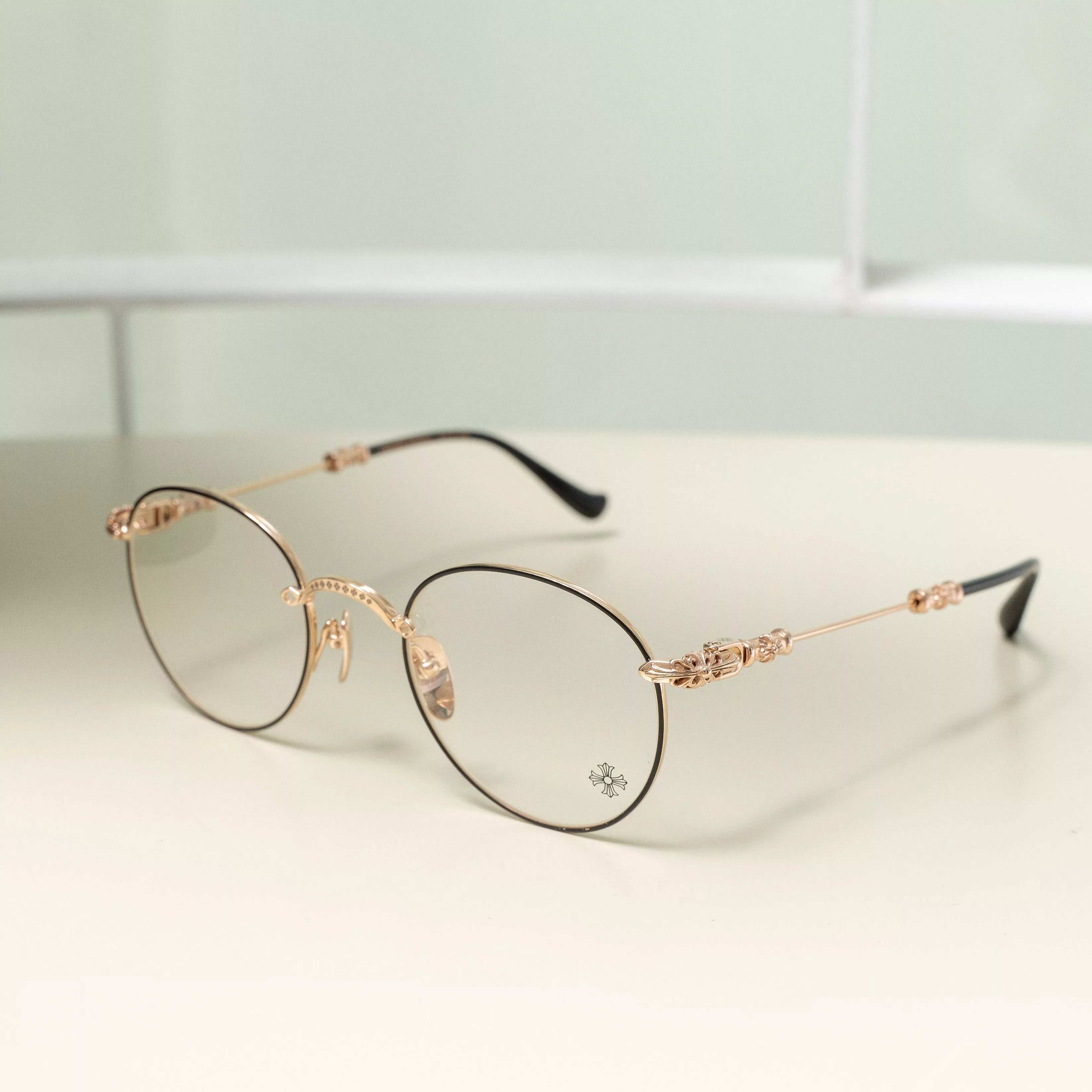 Chrome Hearts Glasses CHROME HEARTS Bubba Gold Glasses Multi