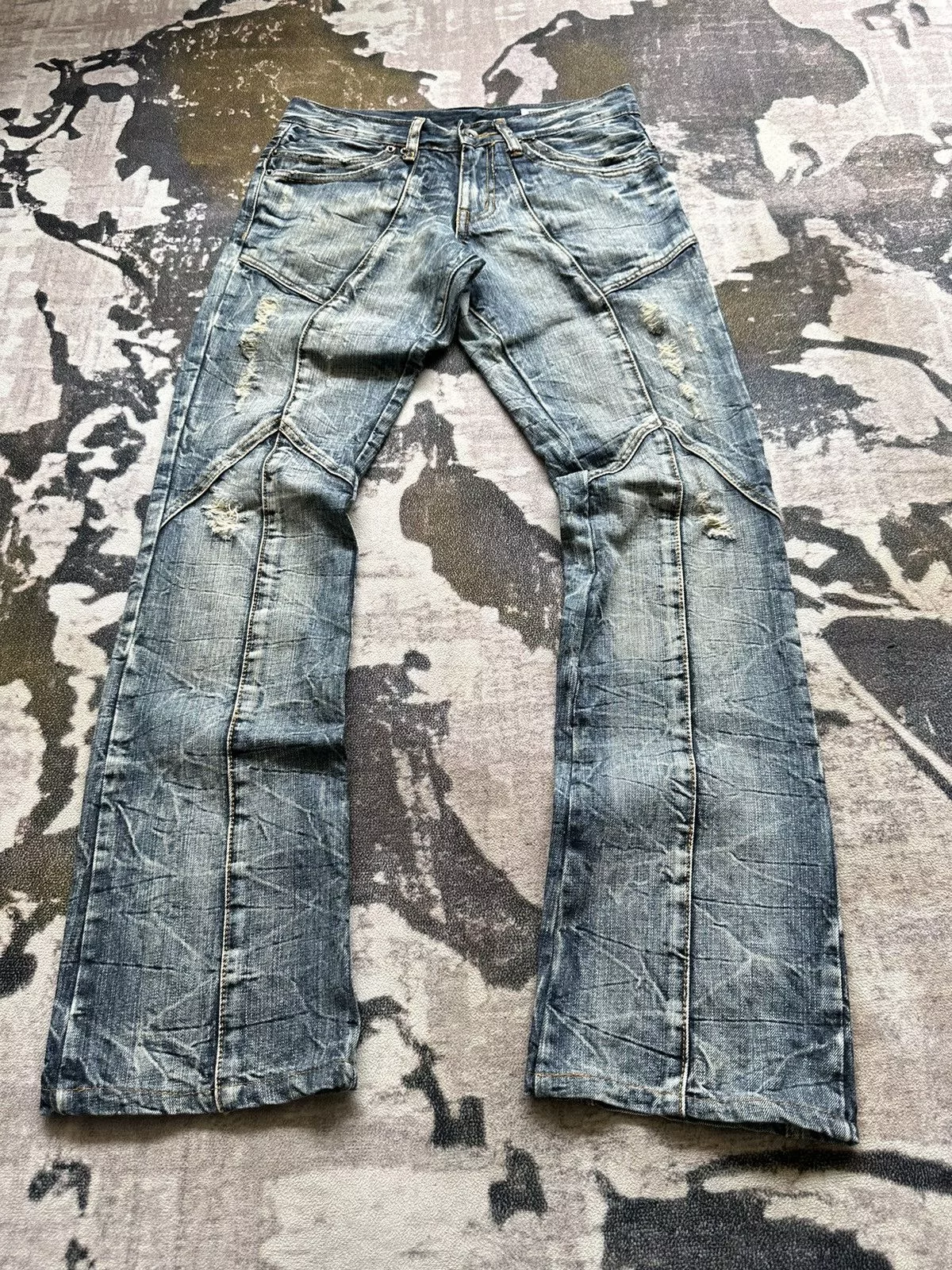 semanticdesign Denim Early 00’s Semanticdesign mudmax paneled jeans Multi Avant-Garde