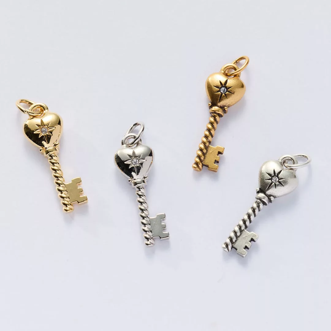 The Heart Key Charm