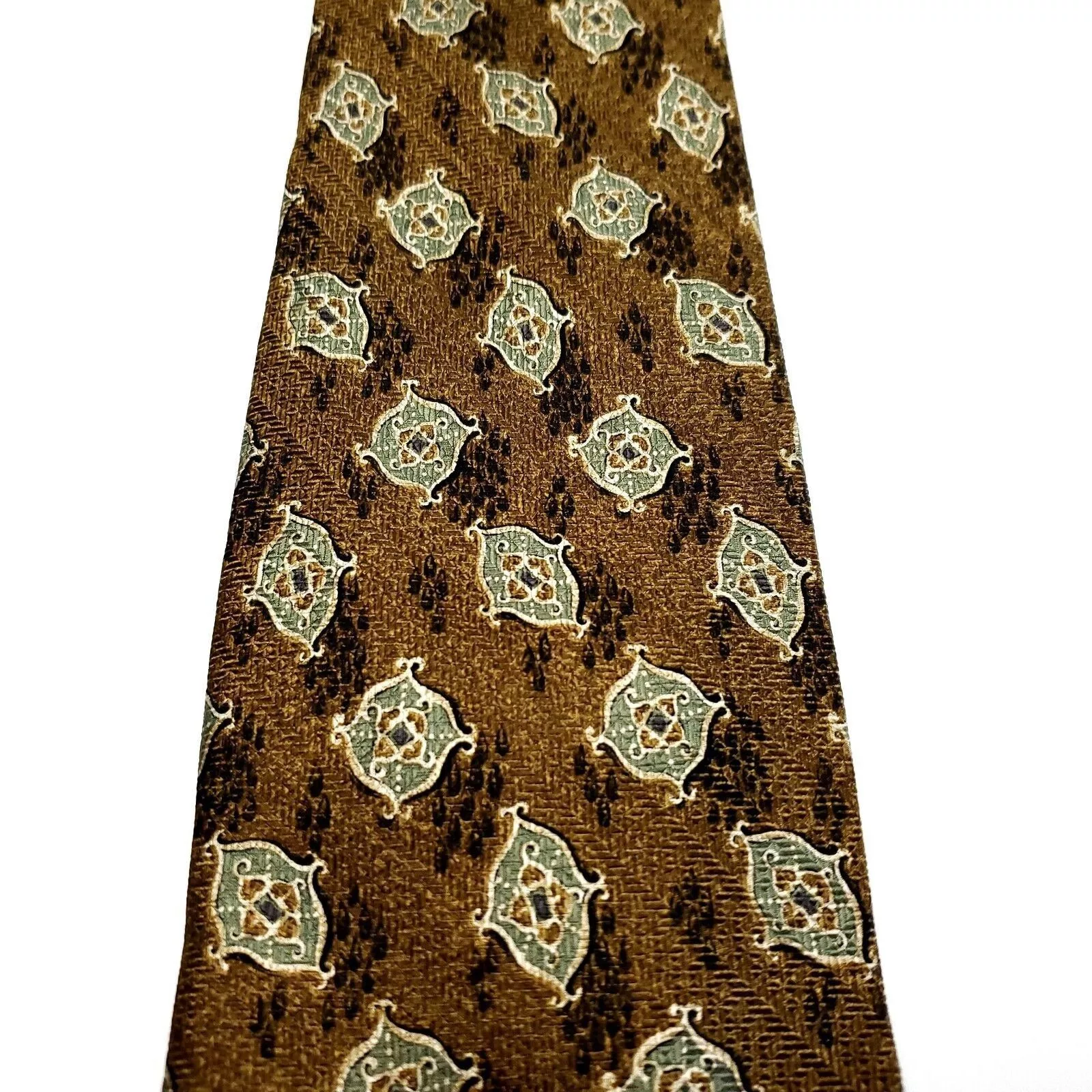 Joseph Abboud Ties Pocketsquares Joseph Abboud Silk Tie Textured Brown Geometric
