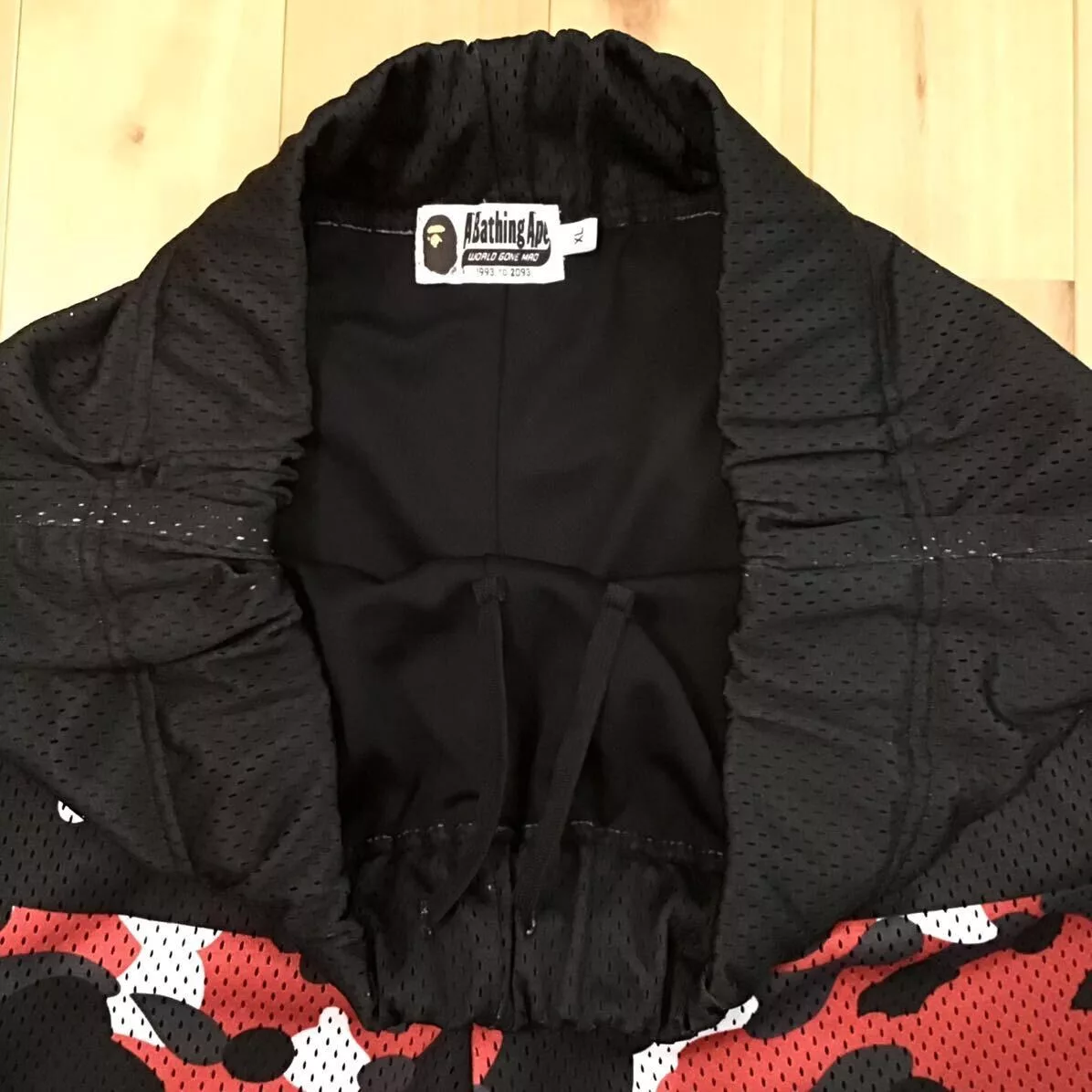 BAPE Shorts Black × Red camo a bathing ape ★size XL Multi