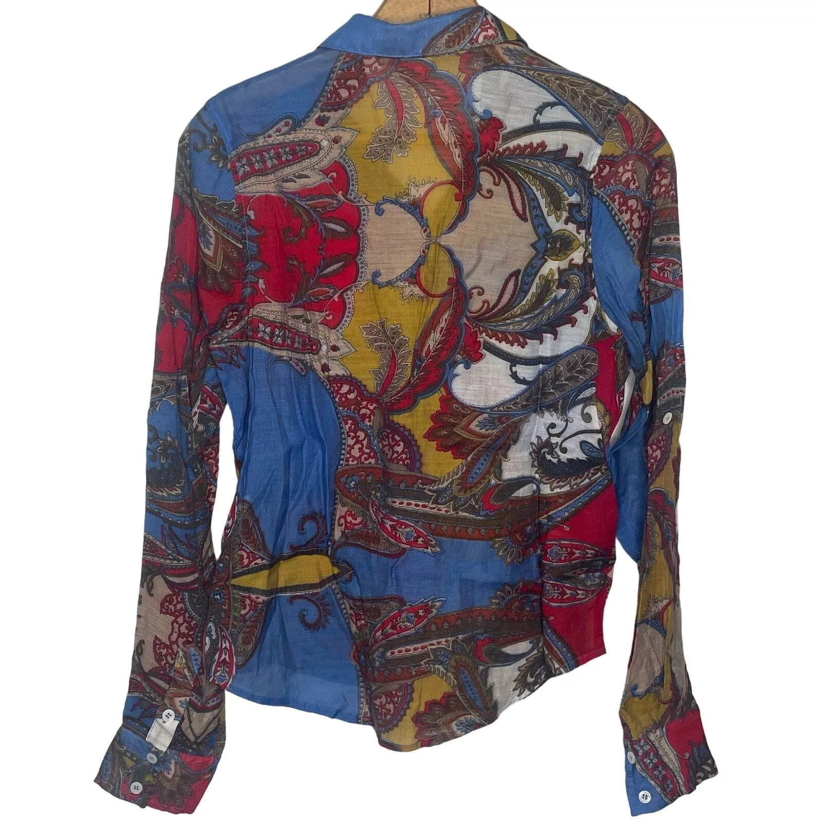 Other Blouses Other NWOT True Irvine Paisley Button Down Red