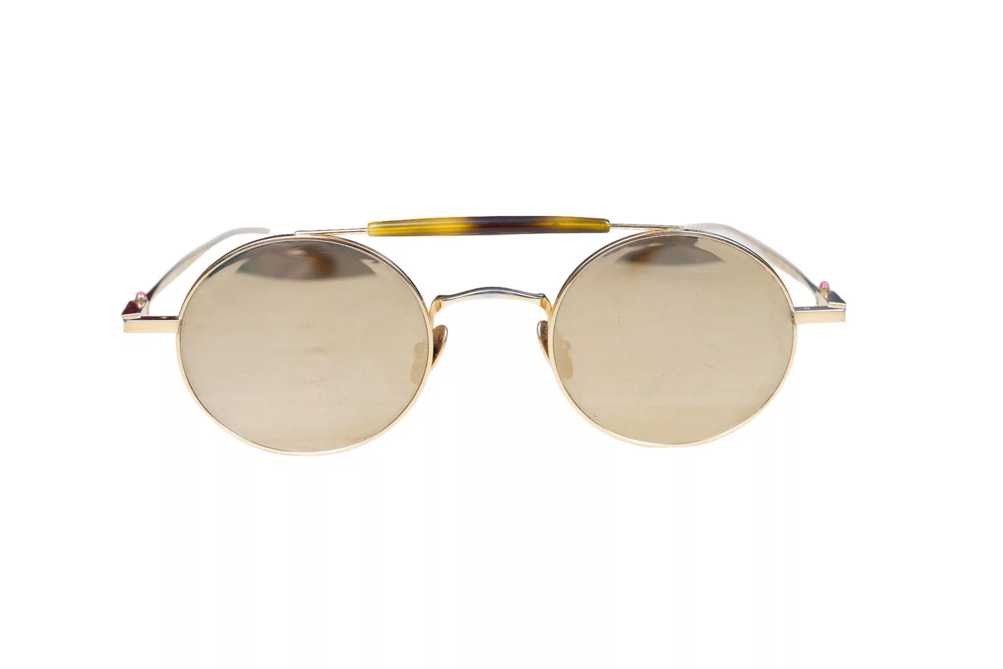 Kiton Glasses Kiton Sunglasses Titanium Sunglasses KT508S01 Gold Multi