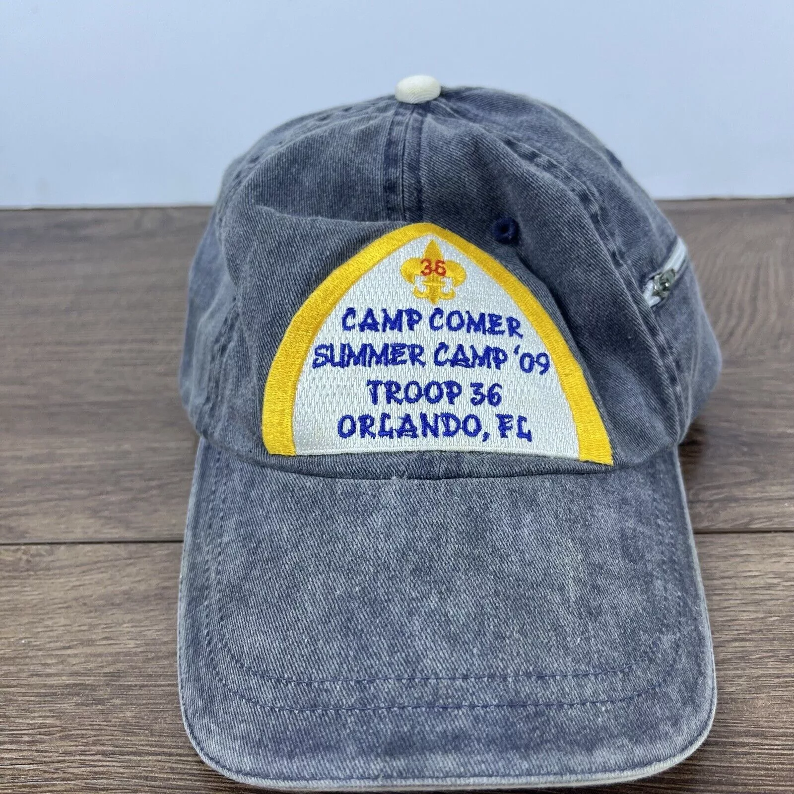 Other Hats Other Camp Comer Hat Troop 36 Orlando Florida Gray Hat Adjustable