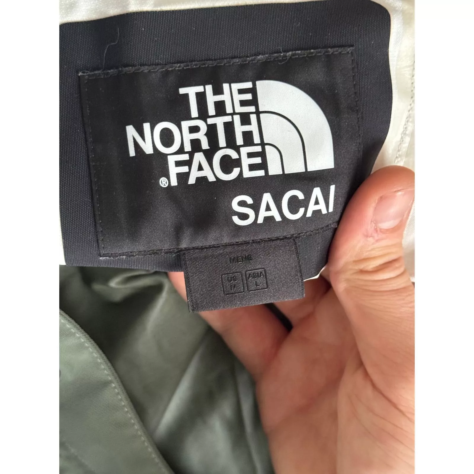 Sacai Light Jackets Sacai Long Parka Coat Green