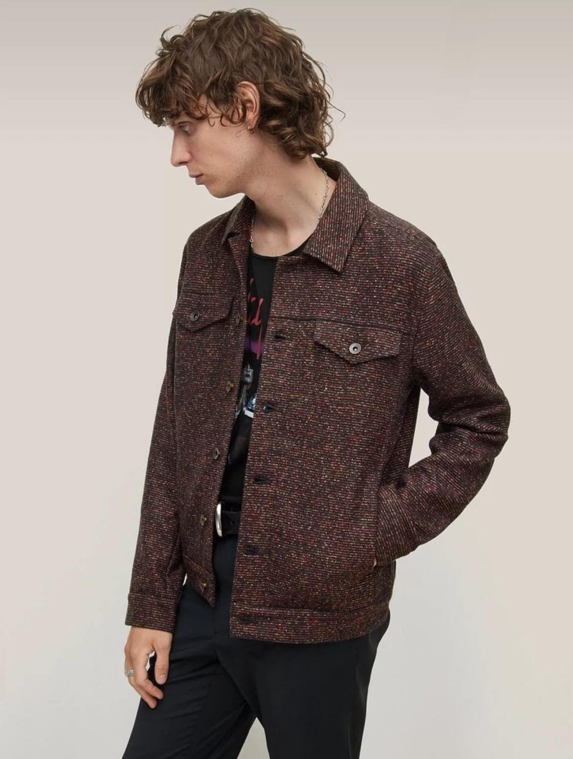 John Varvatos Light Jackets John Varvatos Evan’s Trucker Jacket. 46 Brown
