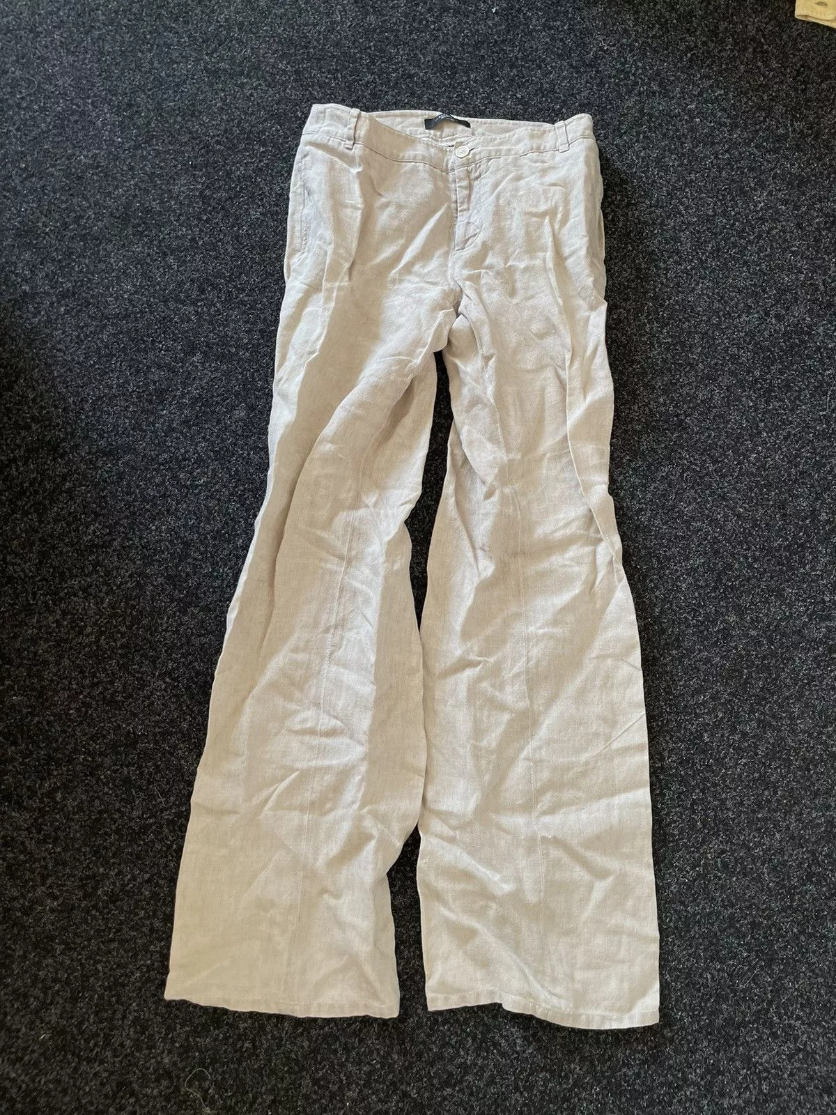 Max Mara Pants Max Mara × Weekend Max Mara Linen pants Max Mara Weekend old joggers chinos WIDE LEG W3 Multi Vintage