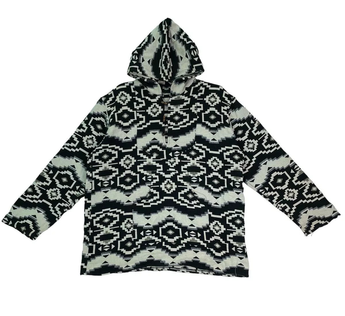 Vintage Light Jackets Vintage Vtg 90s rare native navajo actec pullover jacket Black