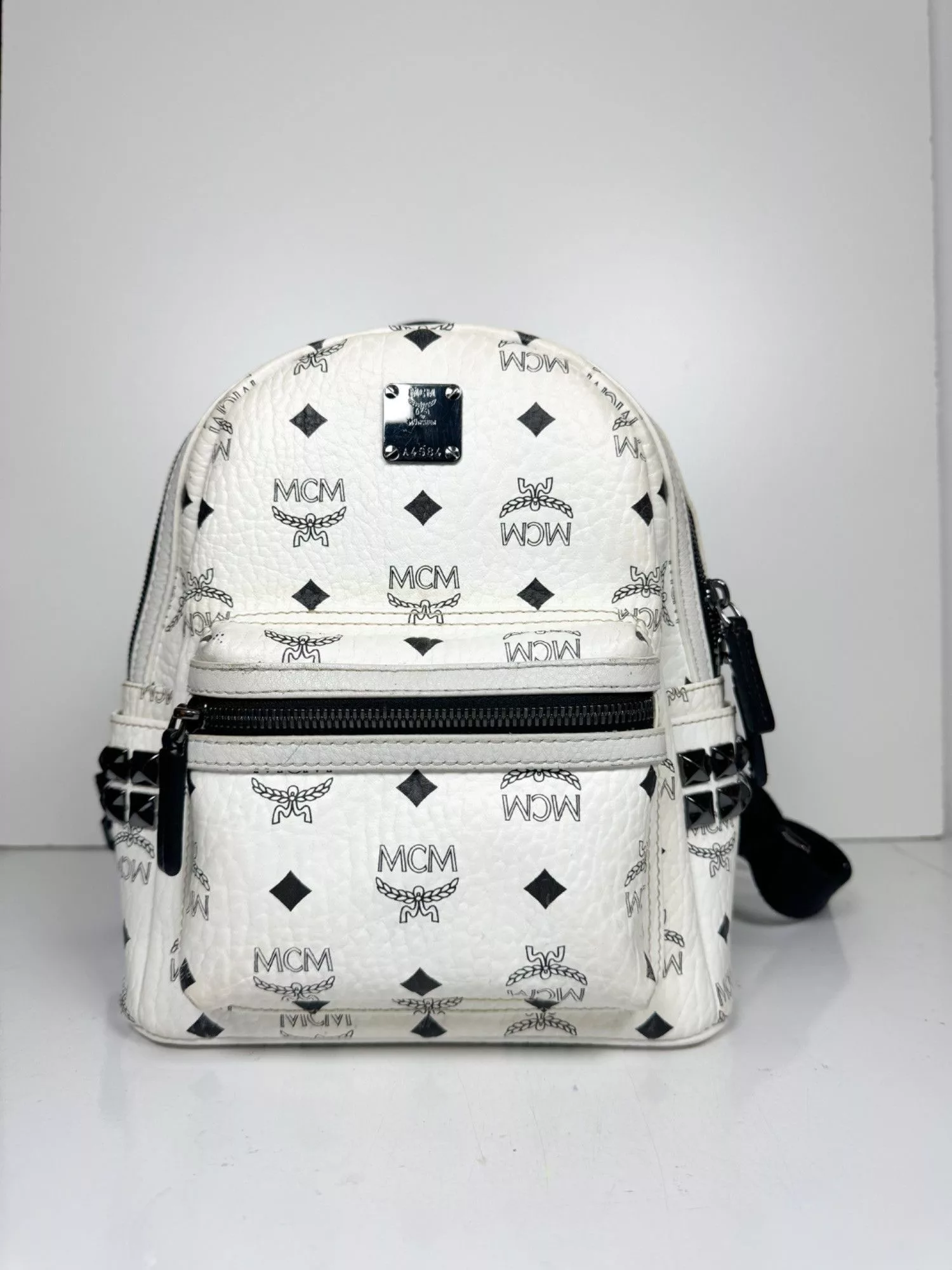 MCM Bags Luggage MCM Monogram Visetos Back Pack White
