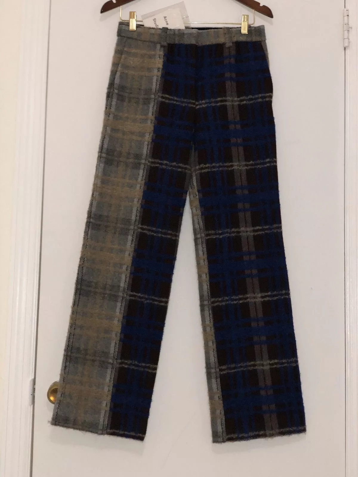 Acne Studios Casual Pants Acne Studios Maya Check Mix Plaid Pants AW16 Multi