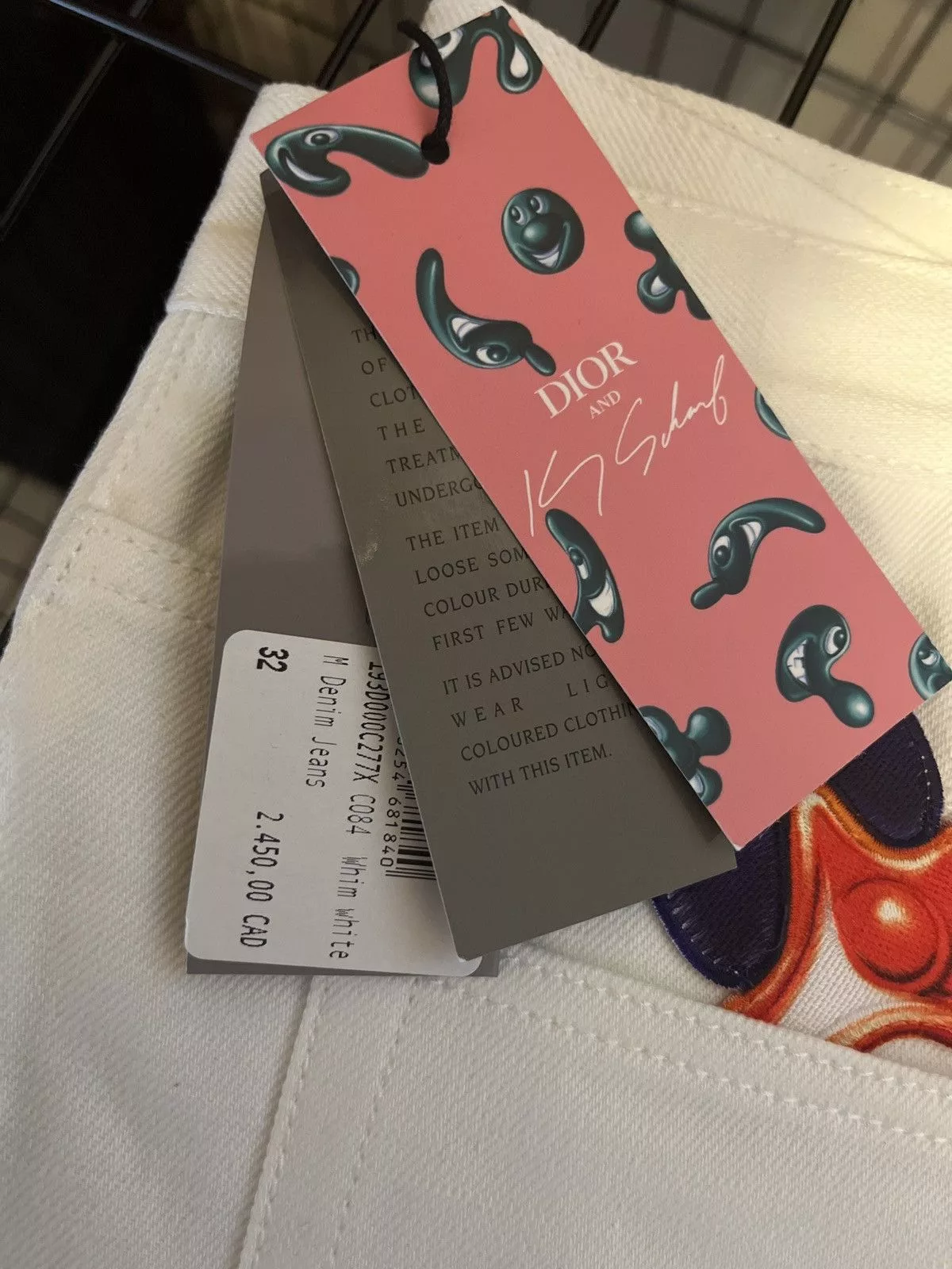 Dior Denim Dior x Kenny Scharf jeans White
