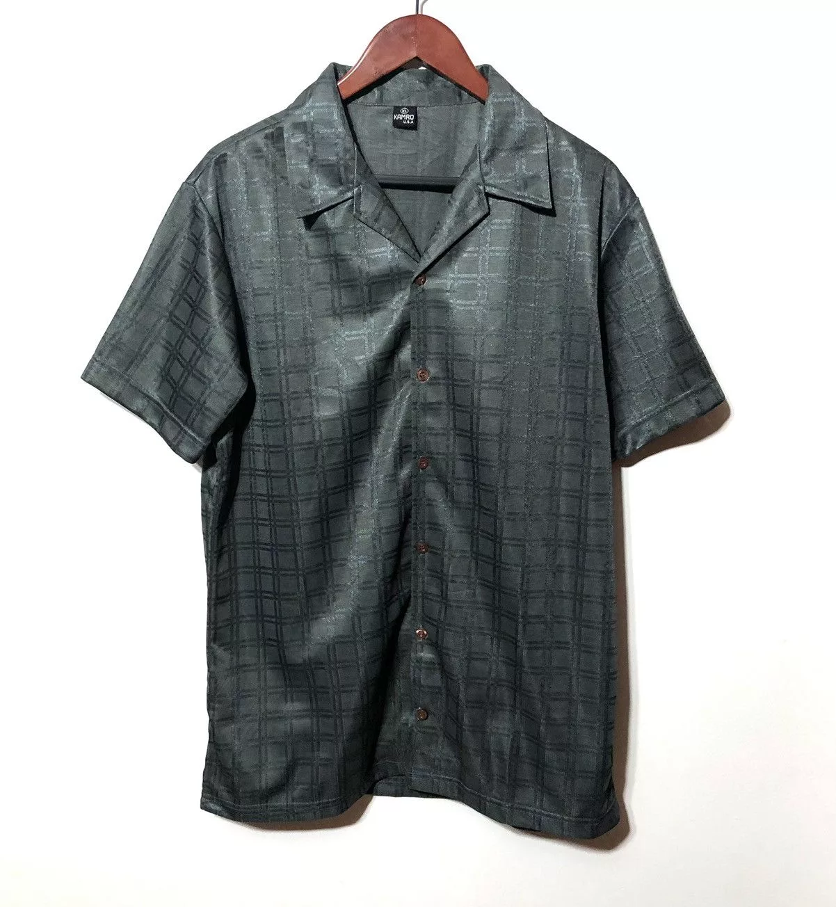Vintage Shirts Button Ups Vintage 90s Hawaiian shirt made in USA rare XL Gray