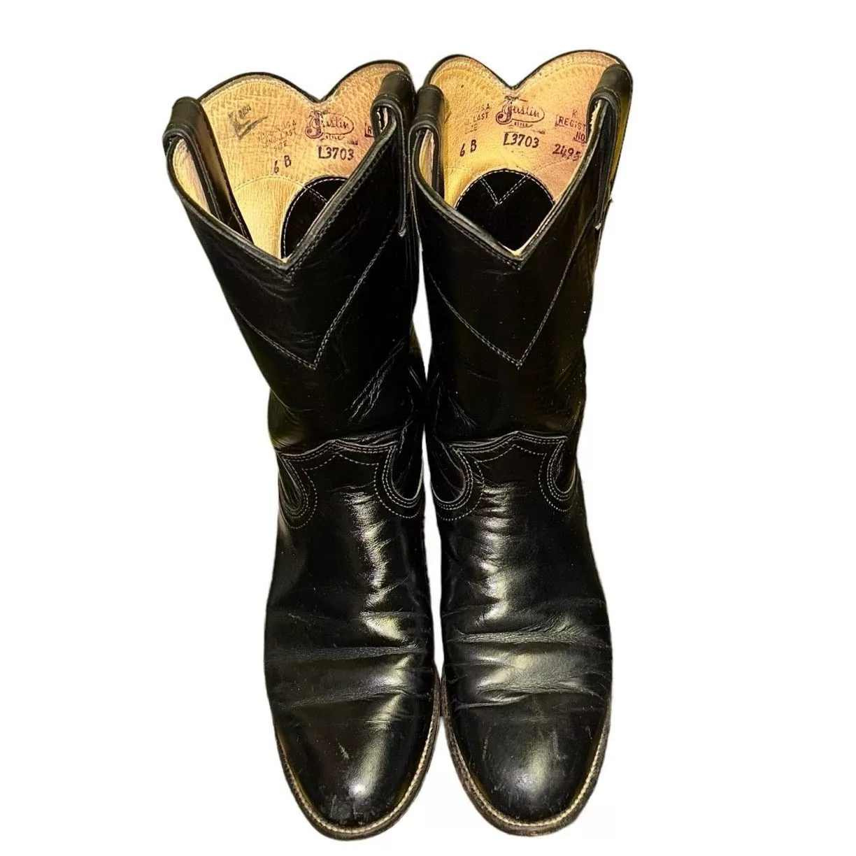 Justin Boots Justin Black Classic Roper Boots