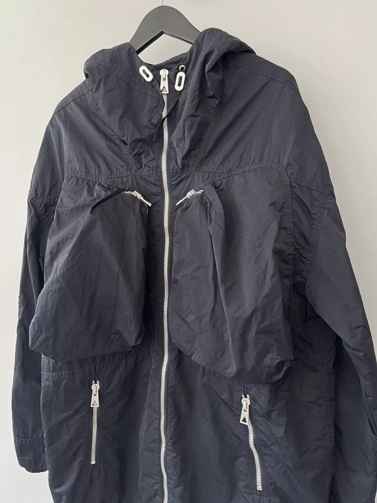 Bottega Veneta Parkas Bottega Veneta Blue Technical Hooded Parka Coat