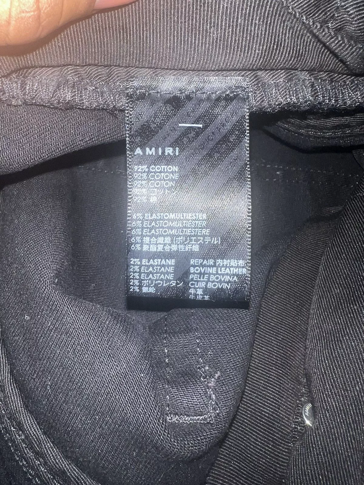 Amiri Denim Amiri Camo Jeans Black