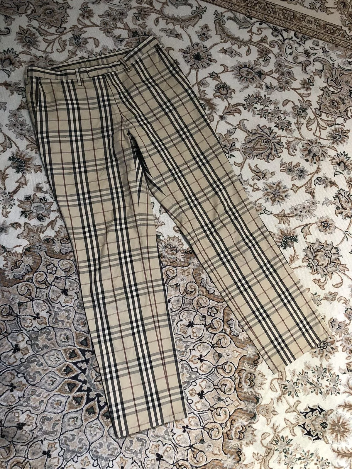 Burberry Casual Pants BURBERRY NOVA CHECK PANTS Beige