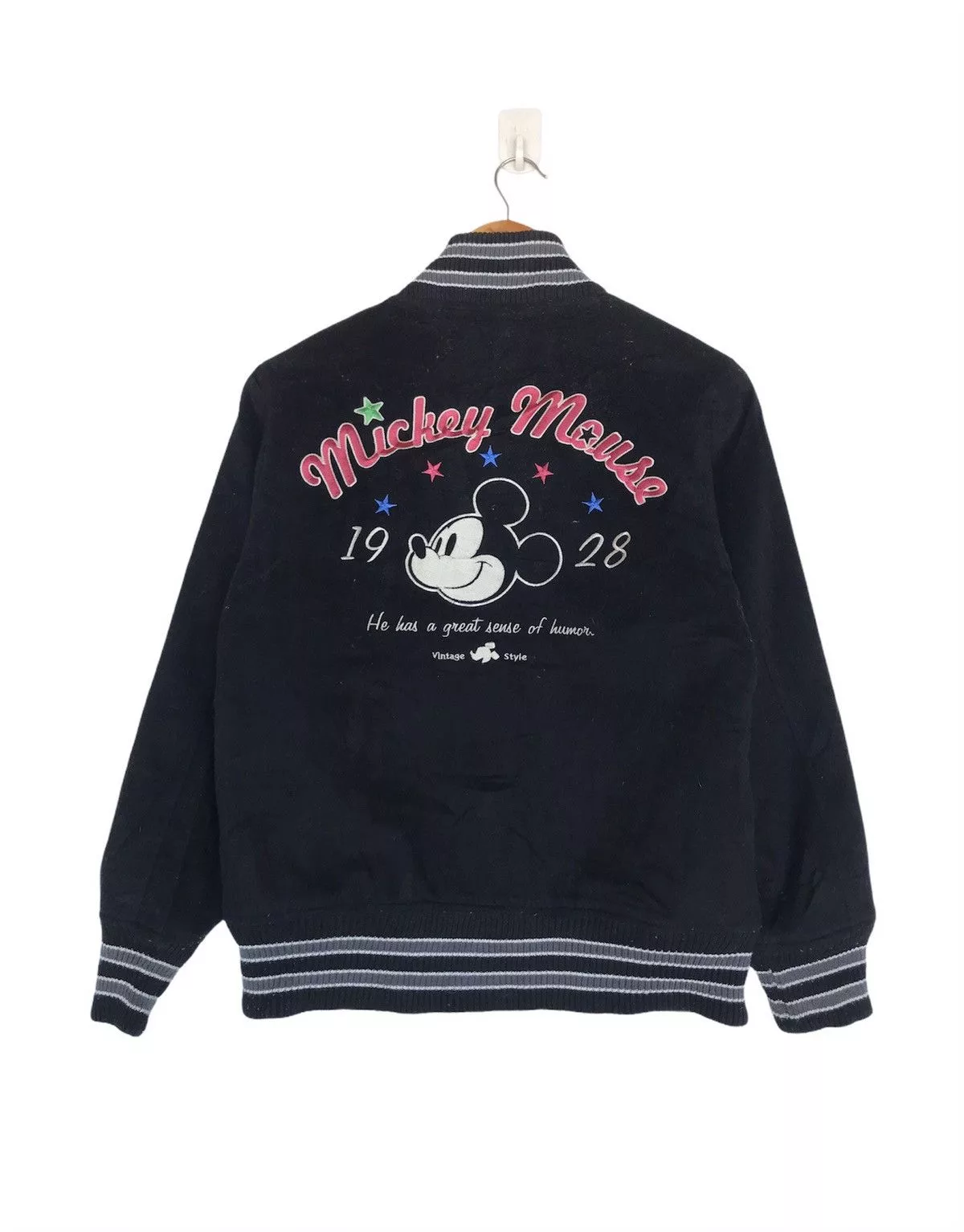 Disney Jackets Disney Vintage Style Mickey Mouse Varsity Jacket Black